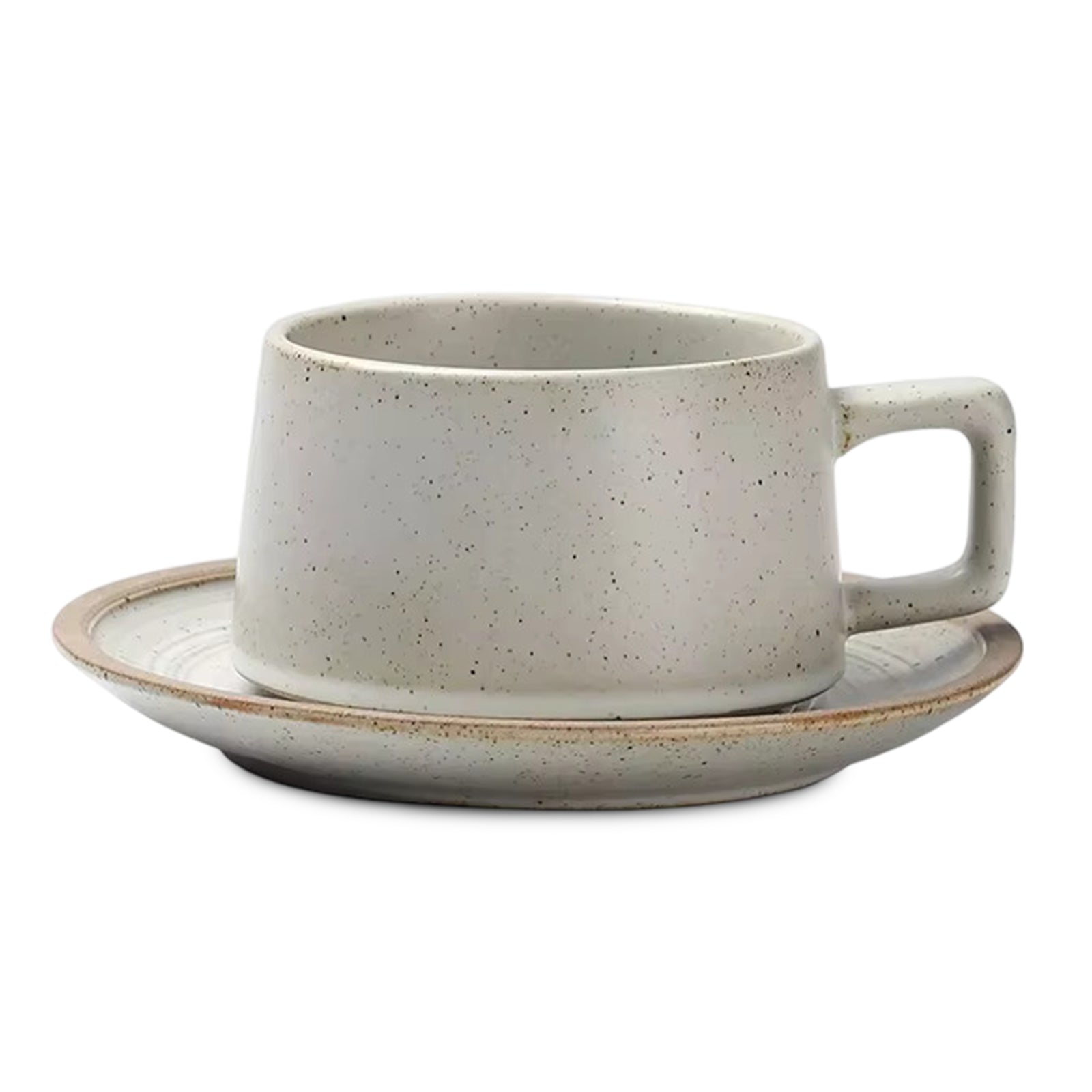 Ceramic Coffee Cup & Saucer Set