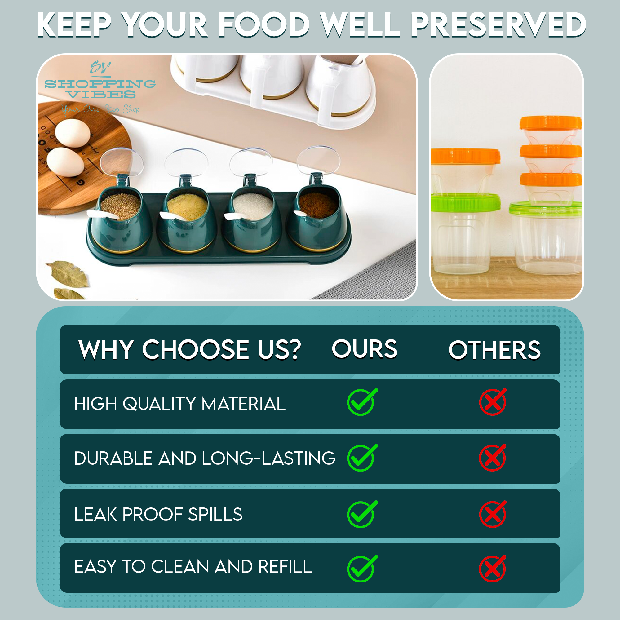 Spices Jars Set with Stand