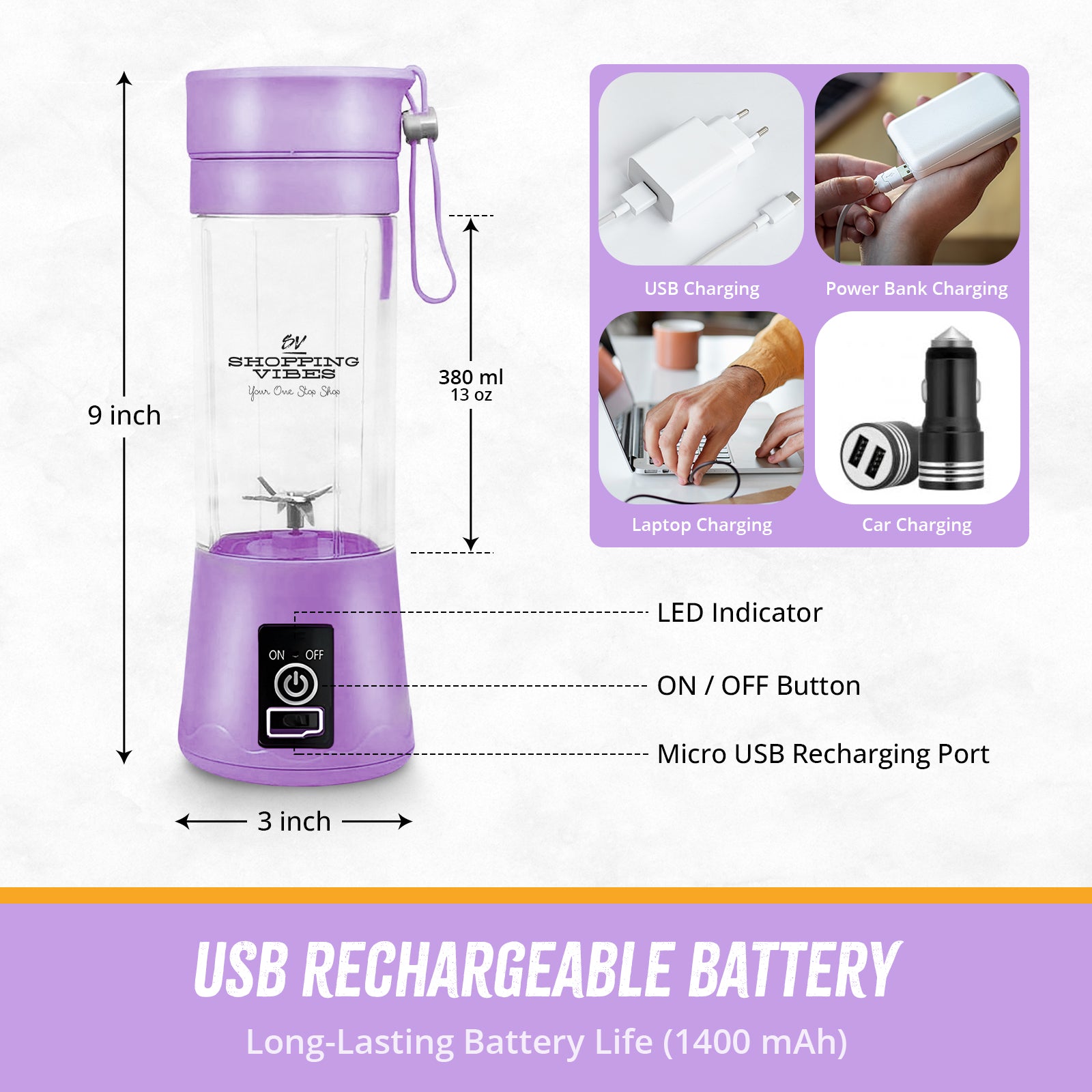 Fresh Juice Portable Blender