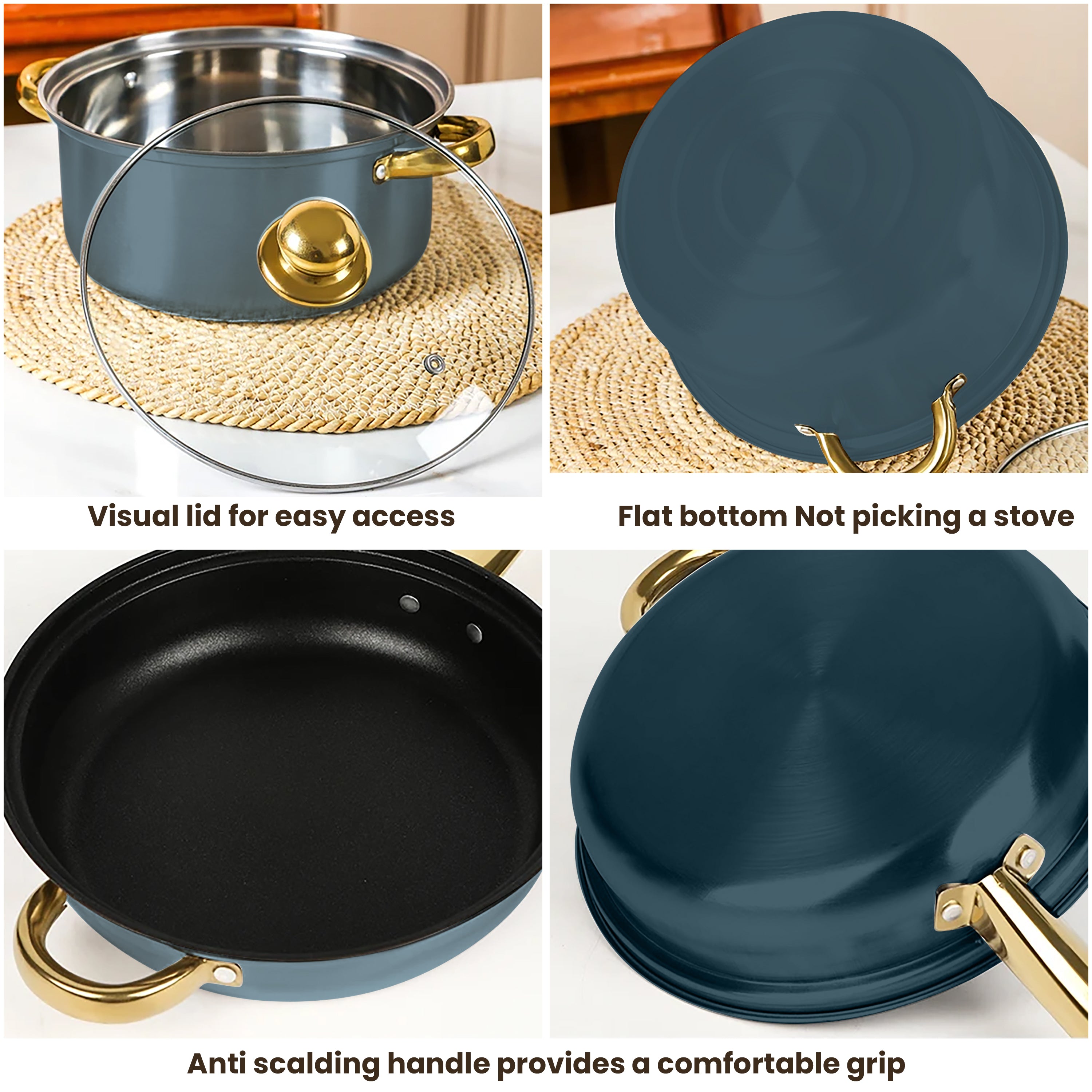 12pcs Stainless-Steel Cookware Set