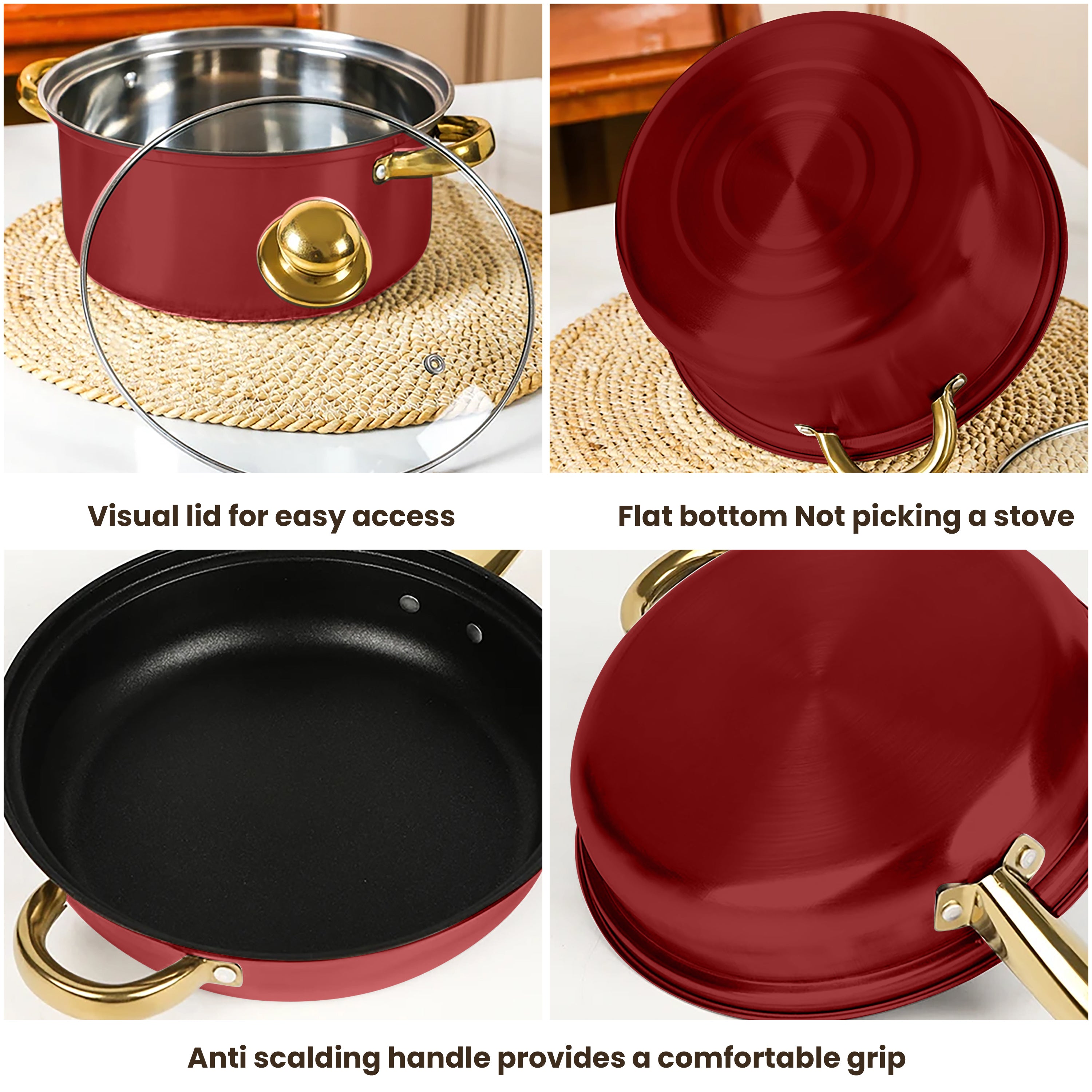 12pcs Stainless-Steel Cookware Set