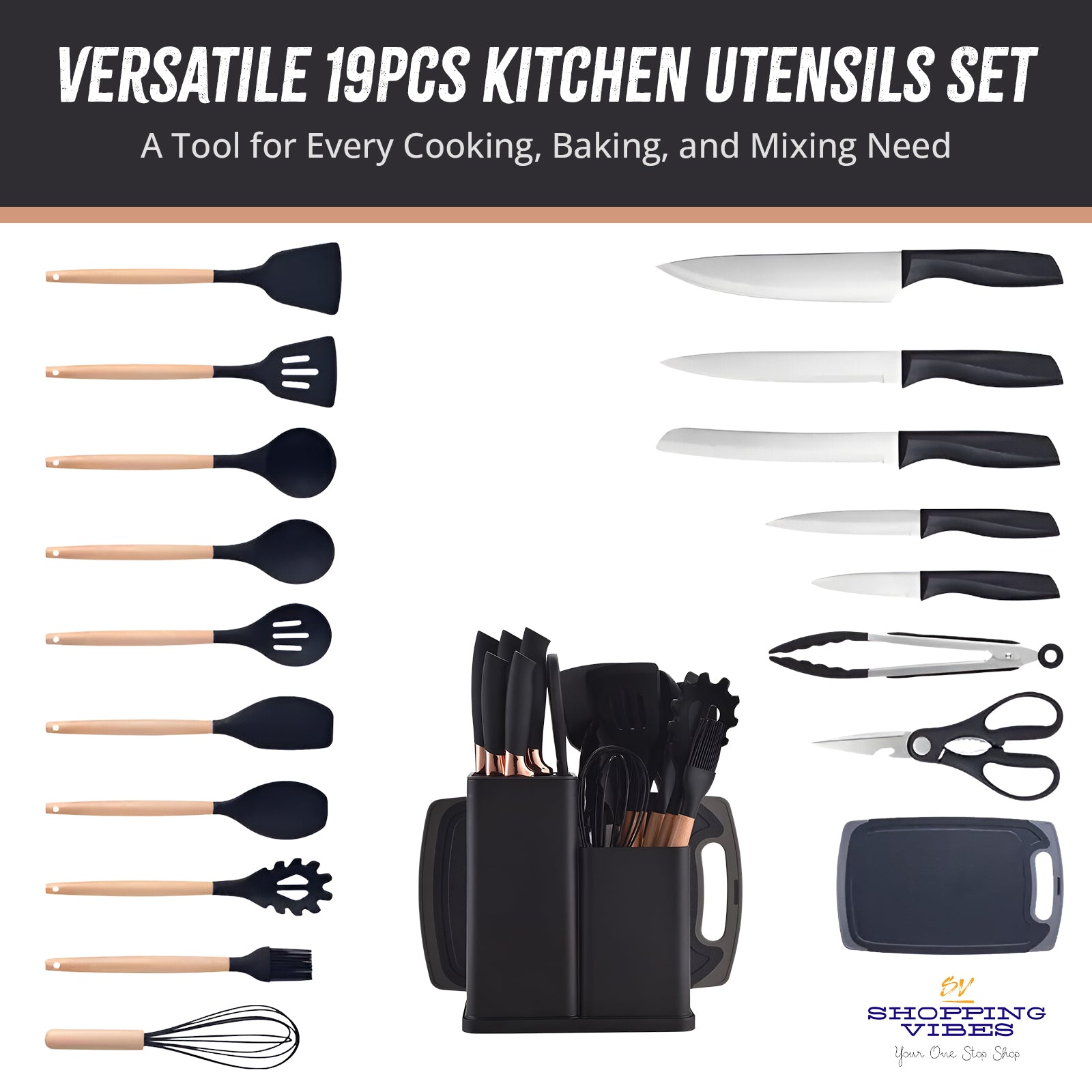 Kitchen Utensils 19 pcs Set