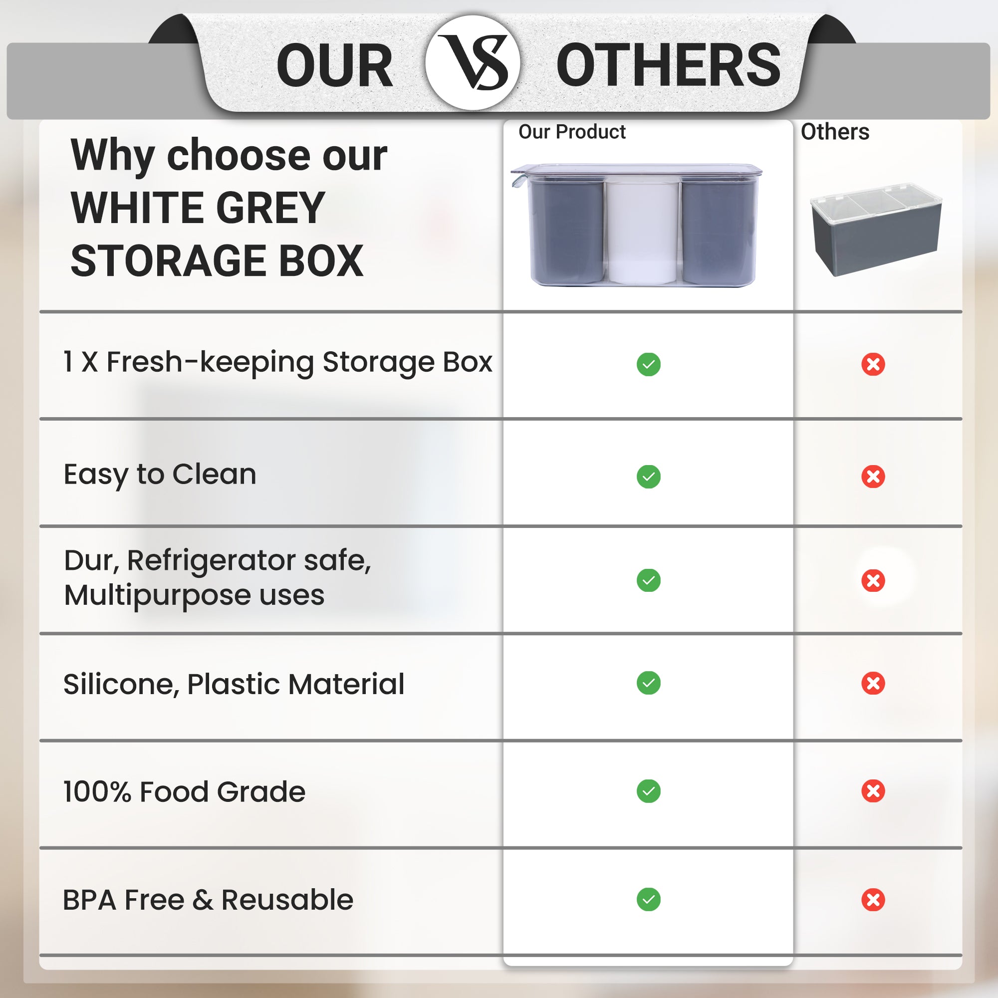 4-in-1 Storage Container with Lid