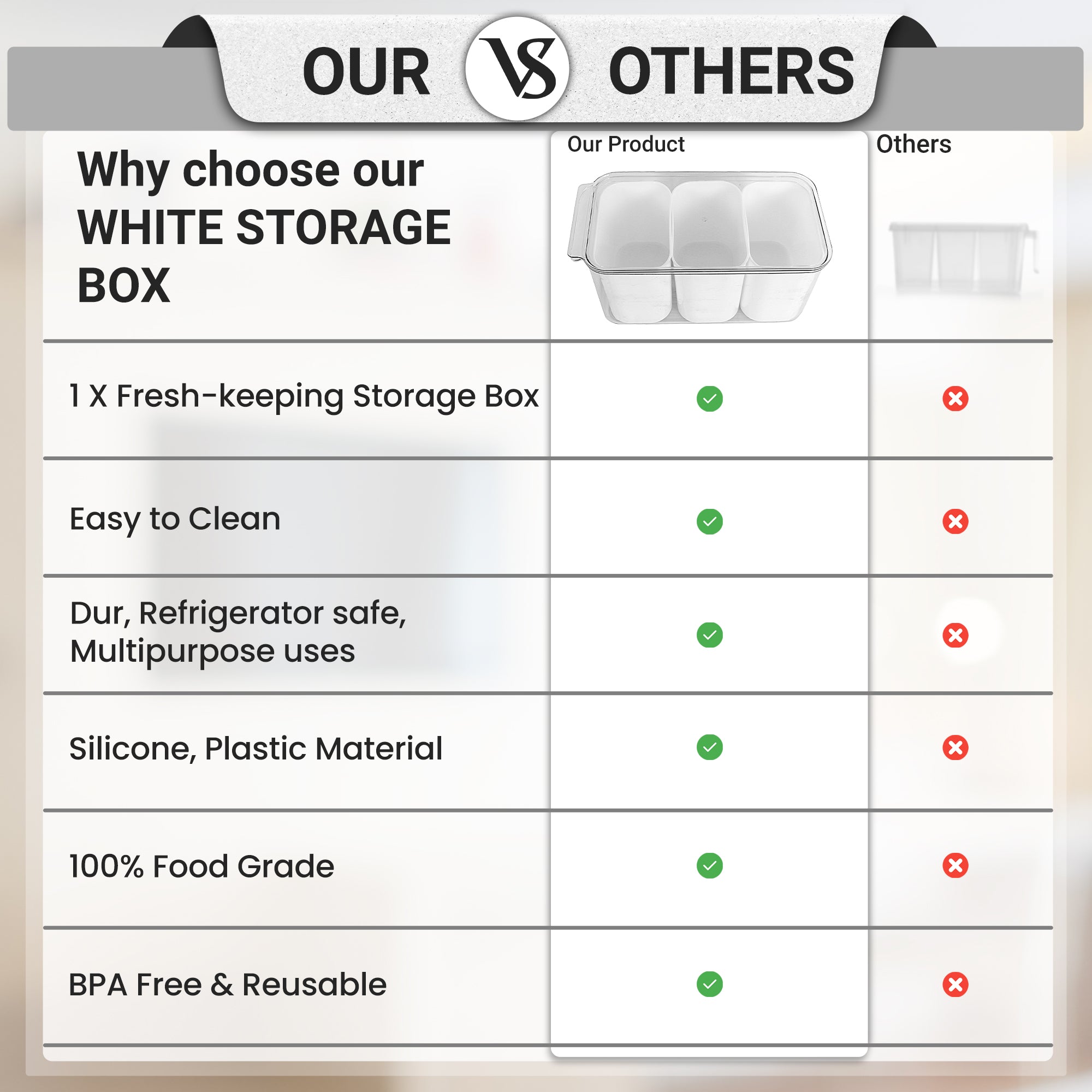 4-in-1 Storage Container with Lid