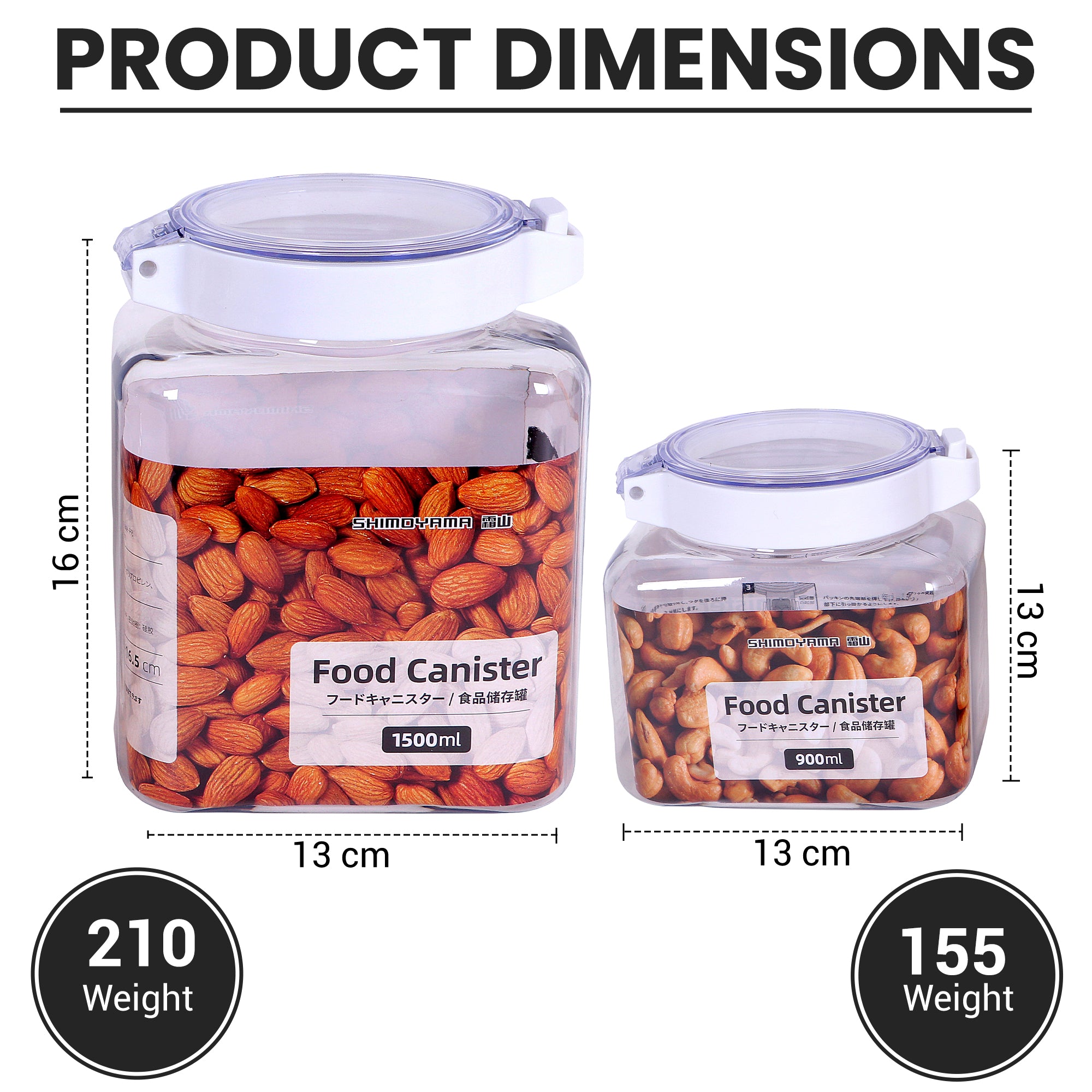 Airtight Canisters Set of 2