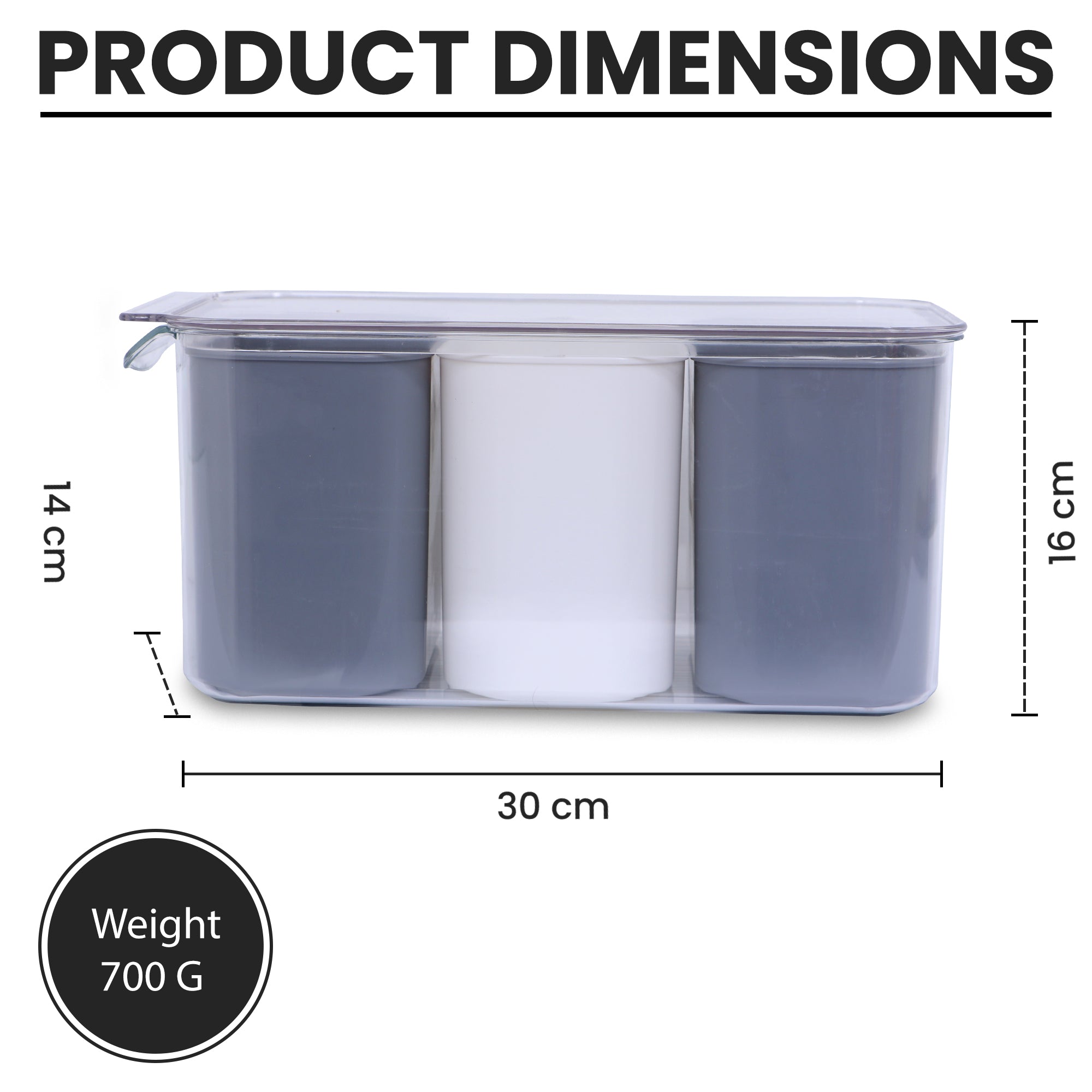 4-in-1 Storage Container with Lid