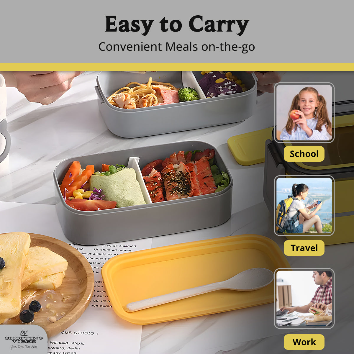 Bento Lunch Box with Bag Set