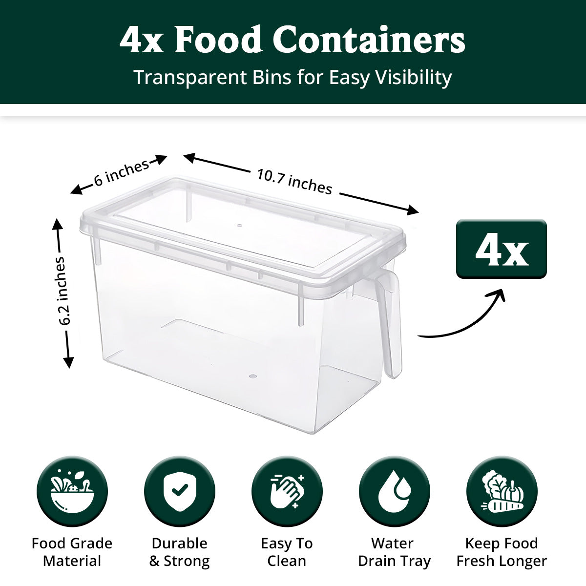 Fridge Storage Organizer_Set of 4