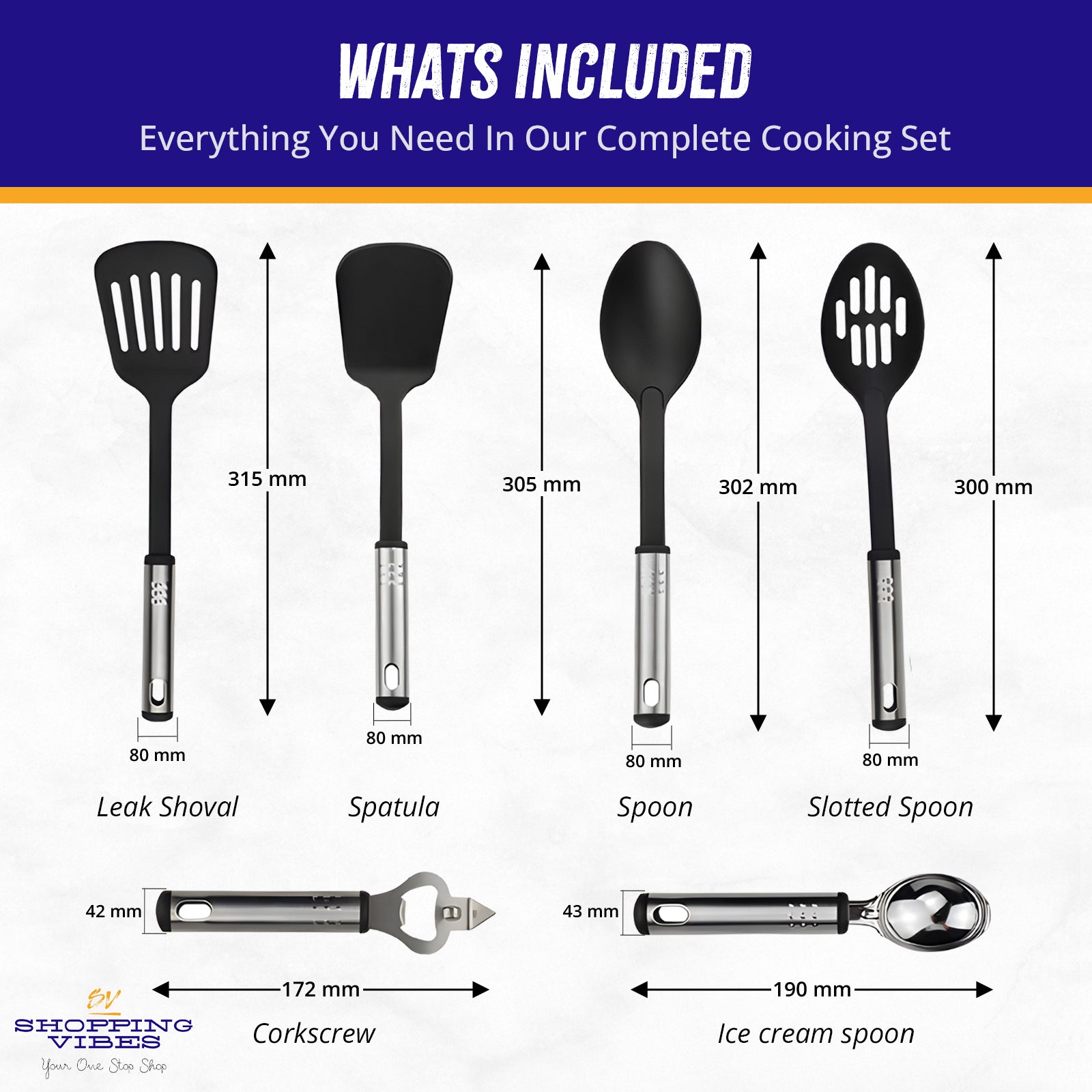 Kitchen Utensils 25 pcs Set