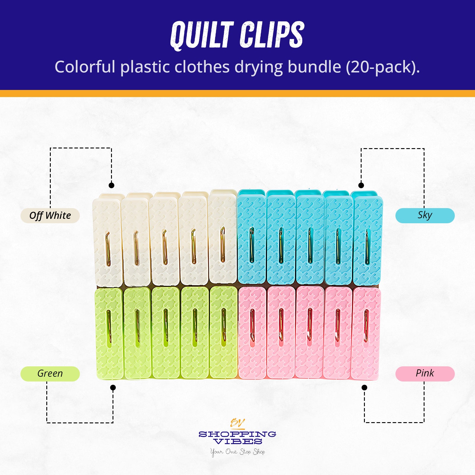 Plastic Clothes Clips_Set of 20