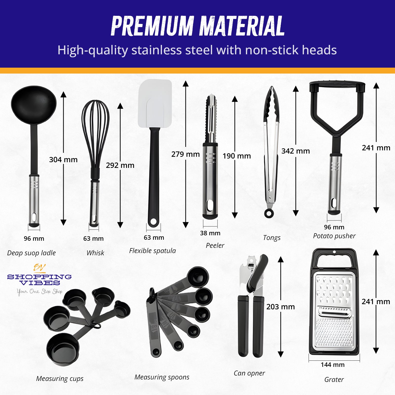 Kitchen Utensils 25 pcs Set