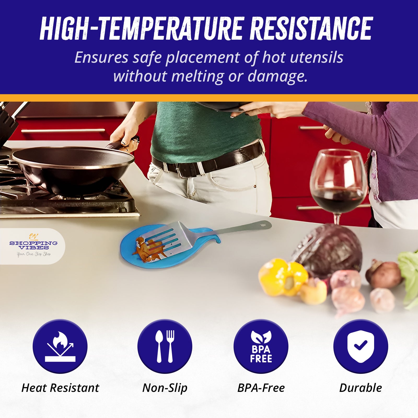 Silicone Spoon Holder Set of 5