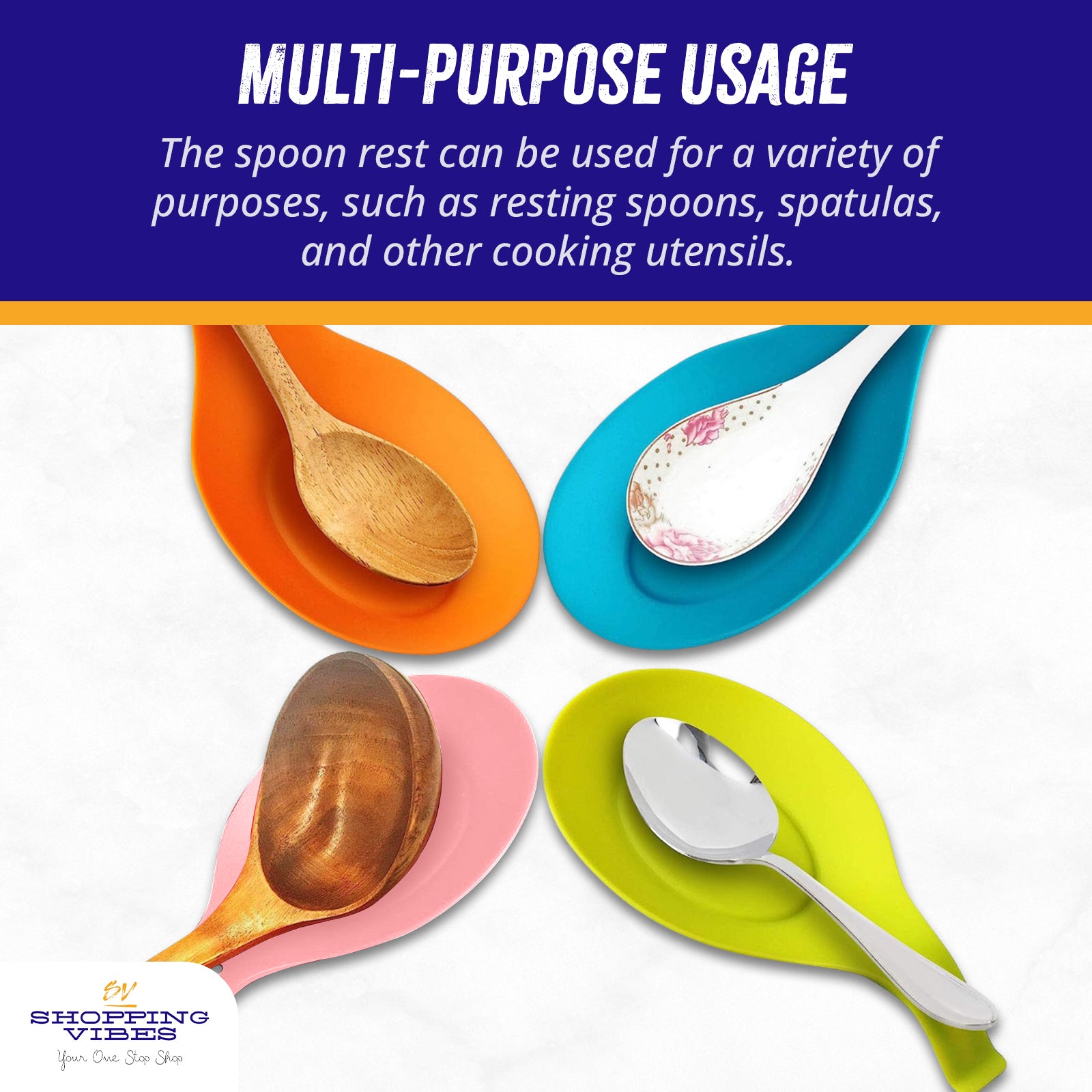 Silicone Spoon Holder Set of 5