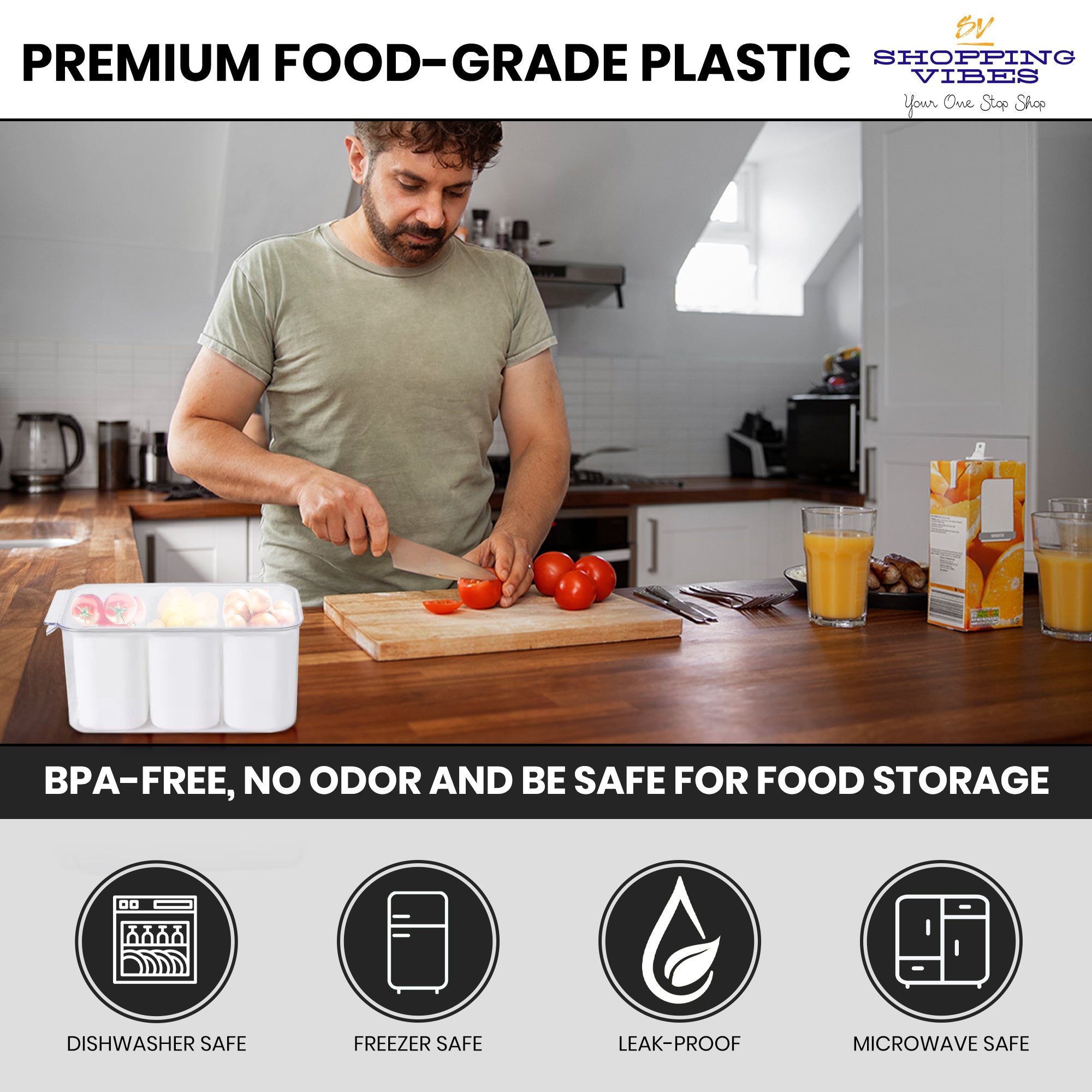 4-in-1 Storage Container with Lid