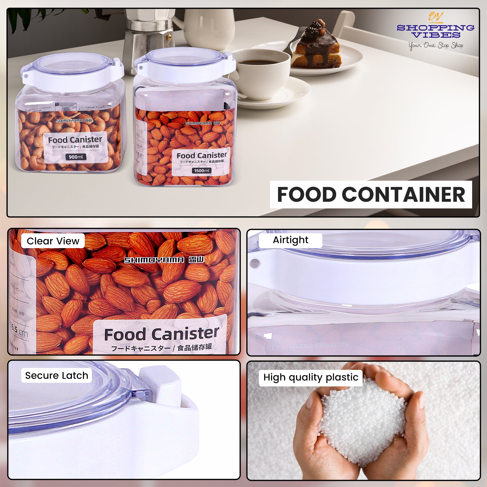 Airtight Canisters Set of 2