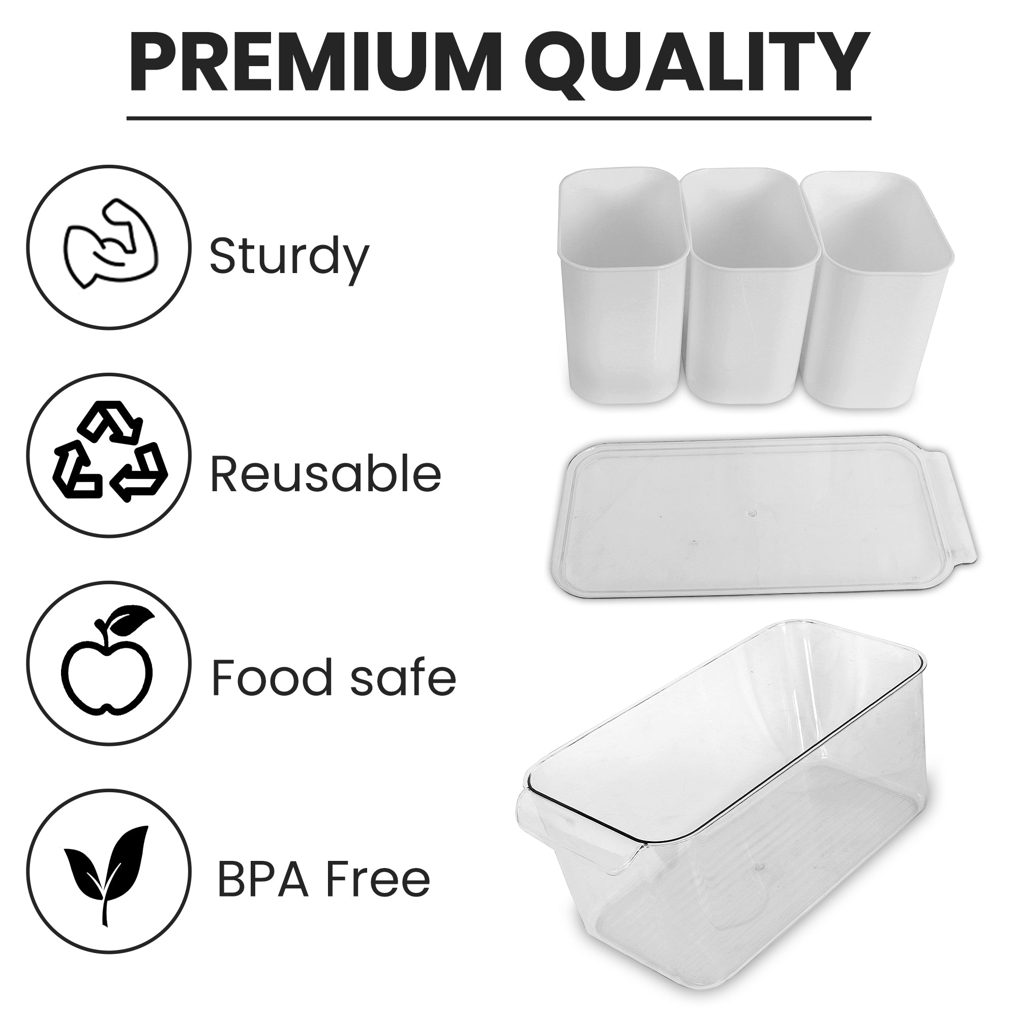 4-in-1 Storage Container with Lid