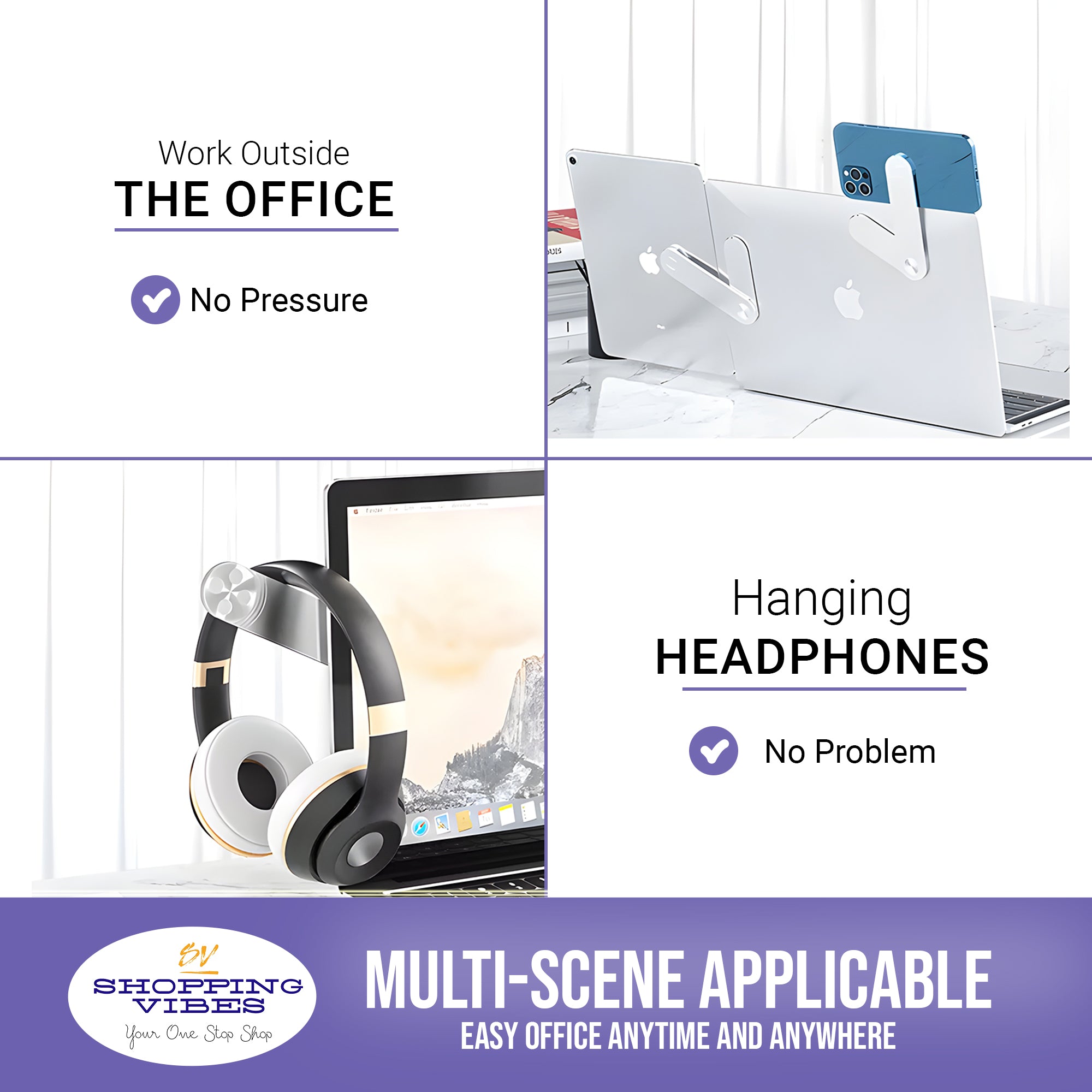 Magnetic Laptop Phone Holder