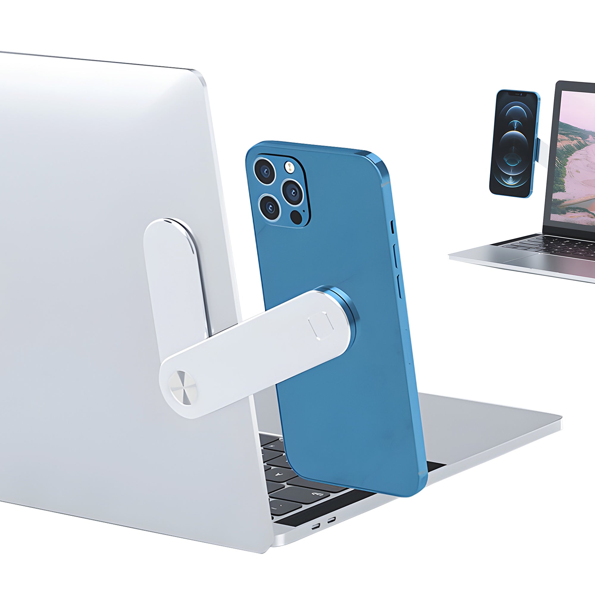 Magnetic Laptop Phone Holder