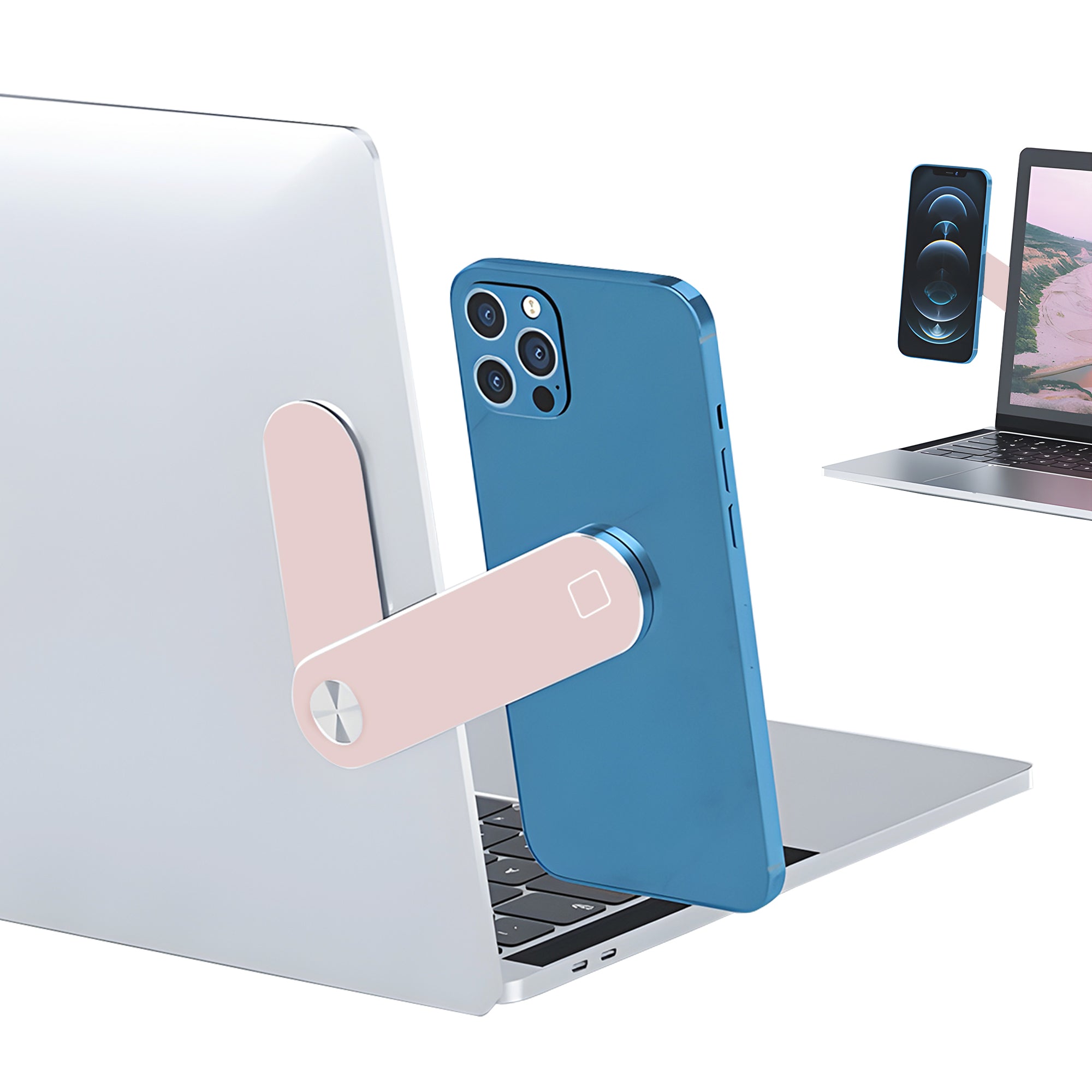 Magnetic Laptop Phone Holder