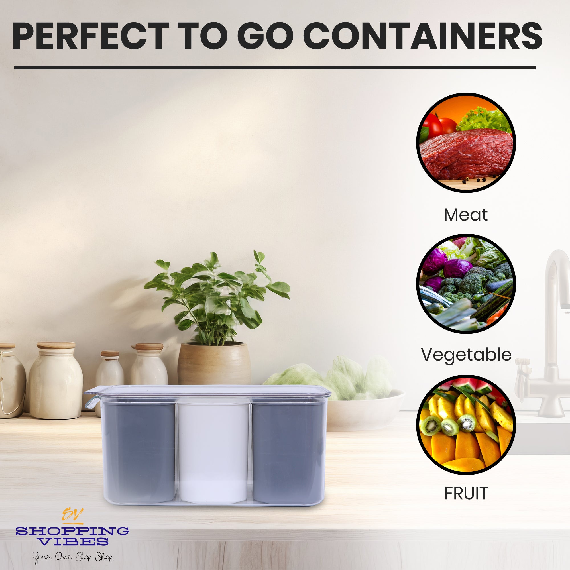 4-in-1 Storage Container with Lid