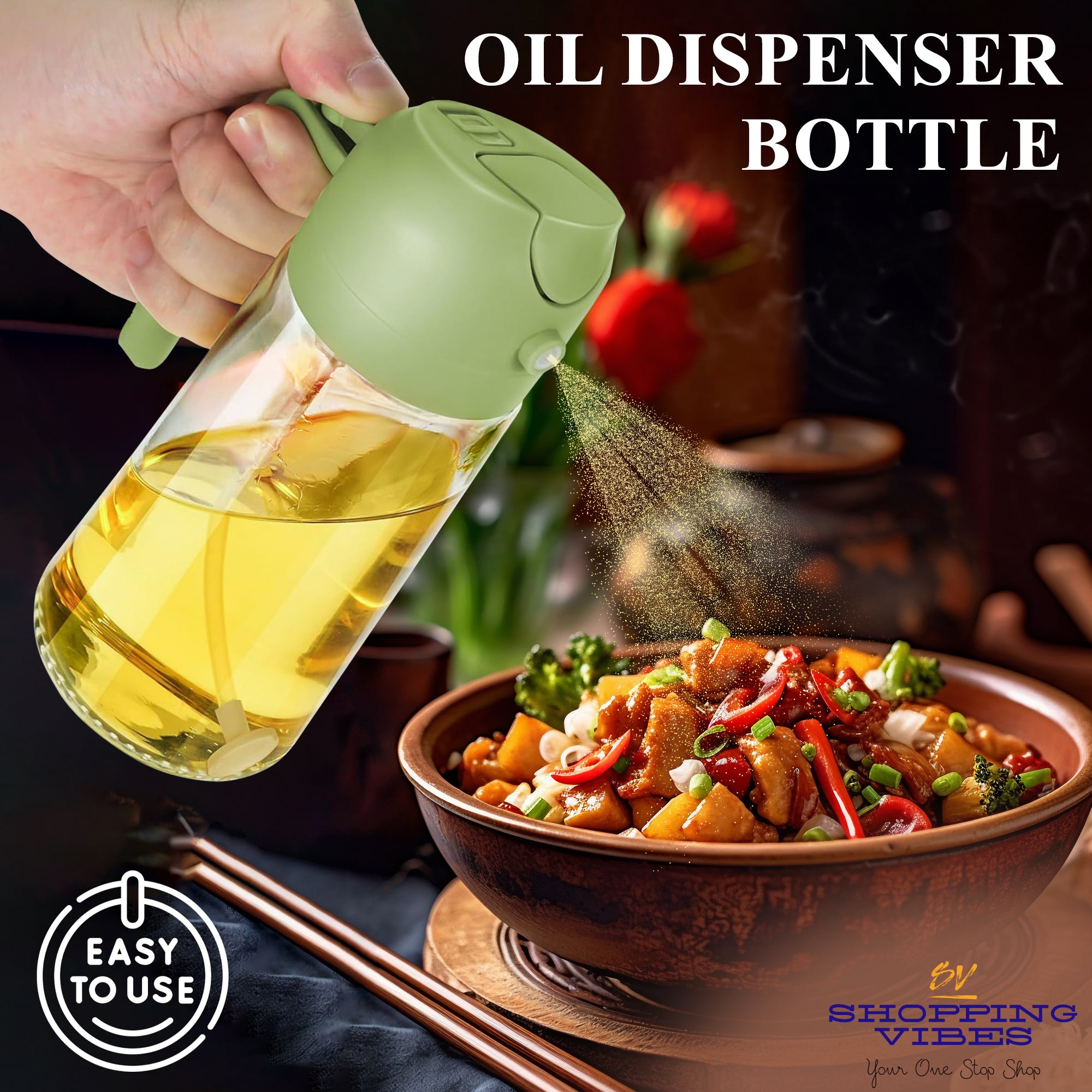 2-in-1 Oil Dispenser and Sprayer