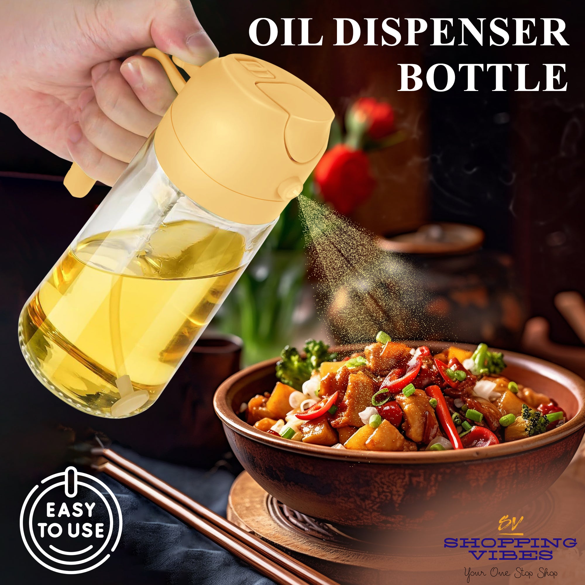 2-in-1 Oil Dispenser and Sprayer