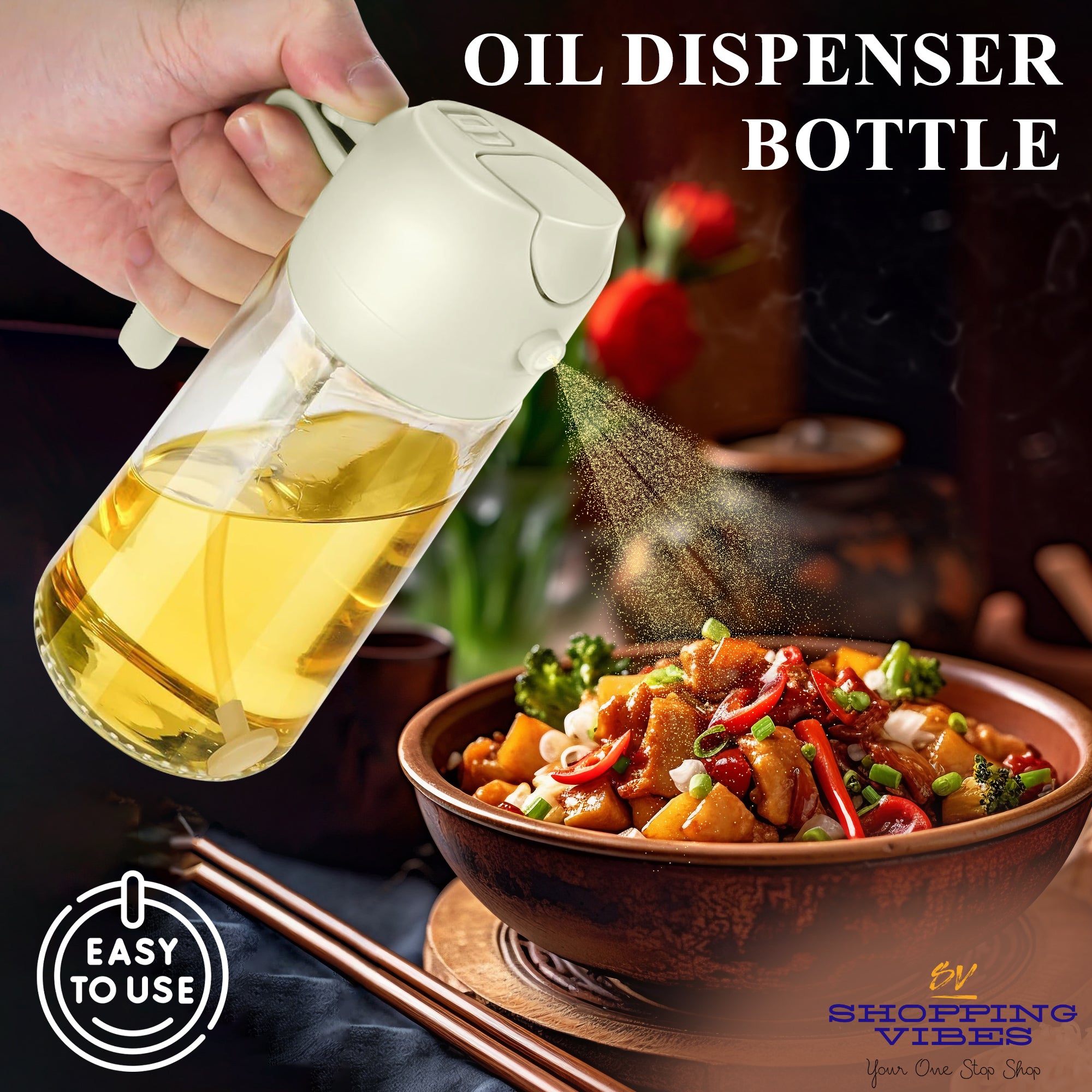 2-in-1 Oil Dispenser and Sprayer