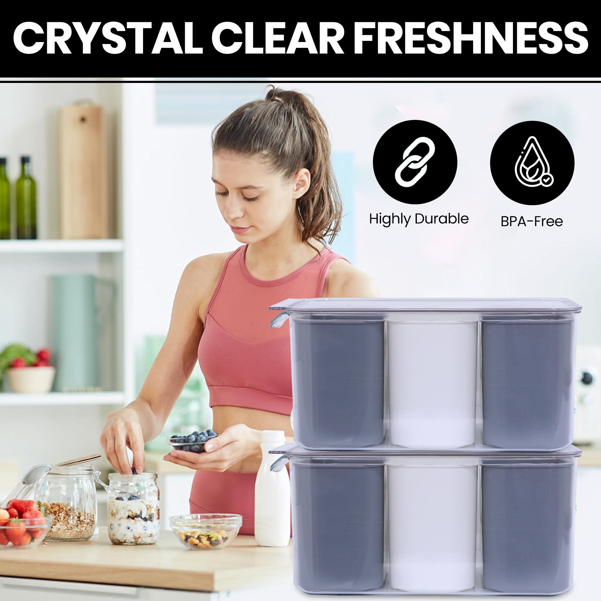 4-in-1 Storage Container with Lid