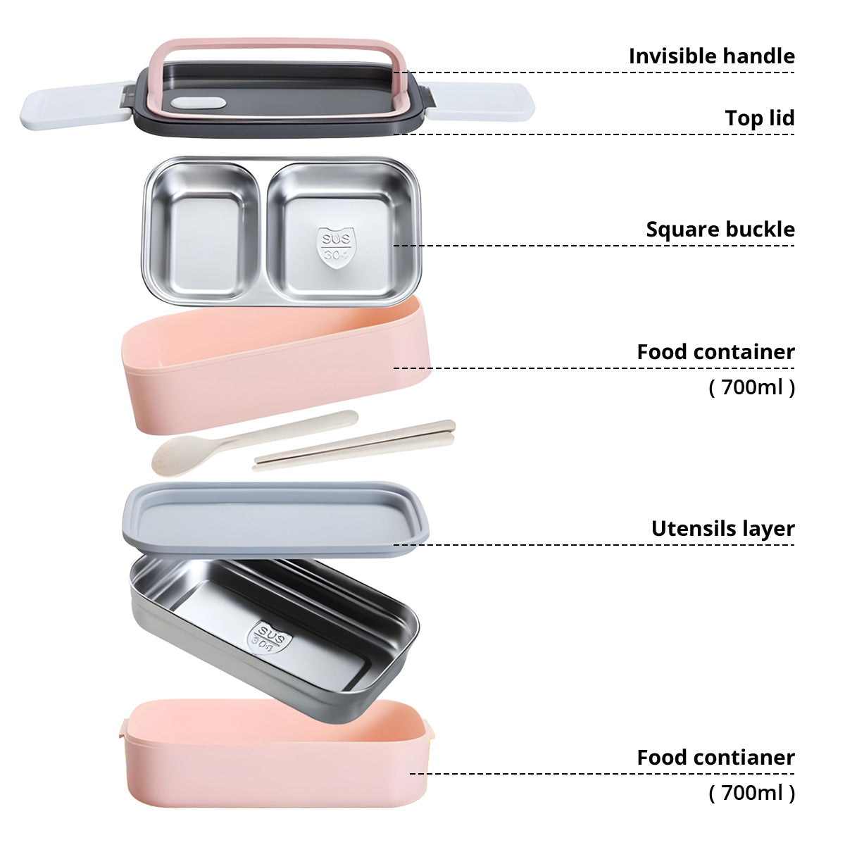Bento Lunch Box with Bag Set