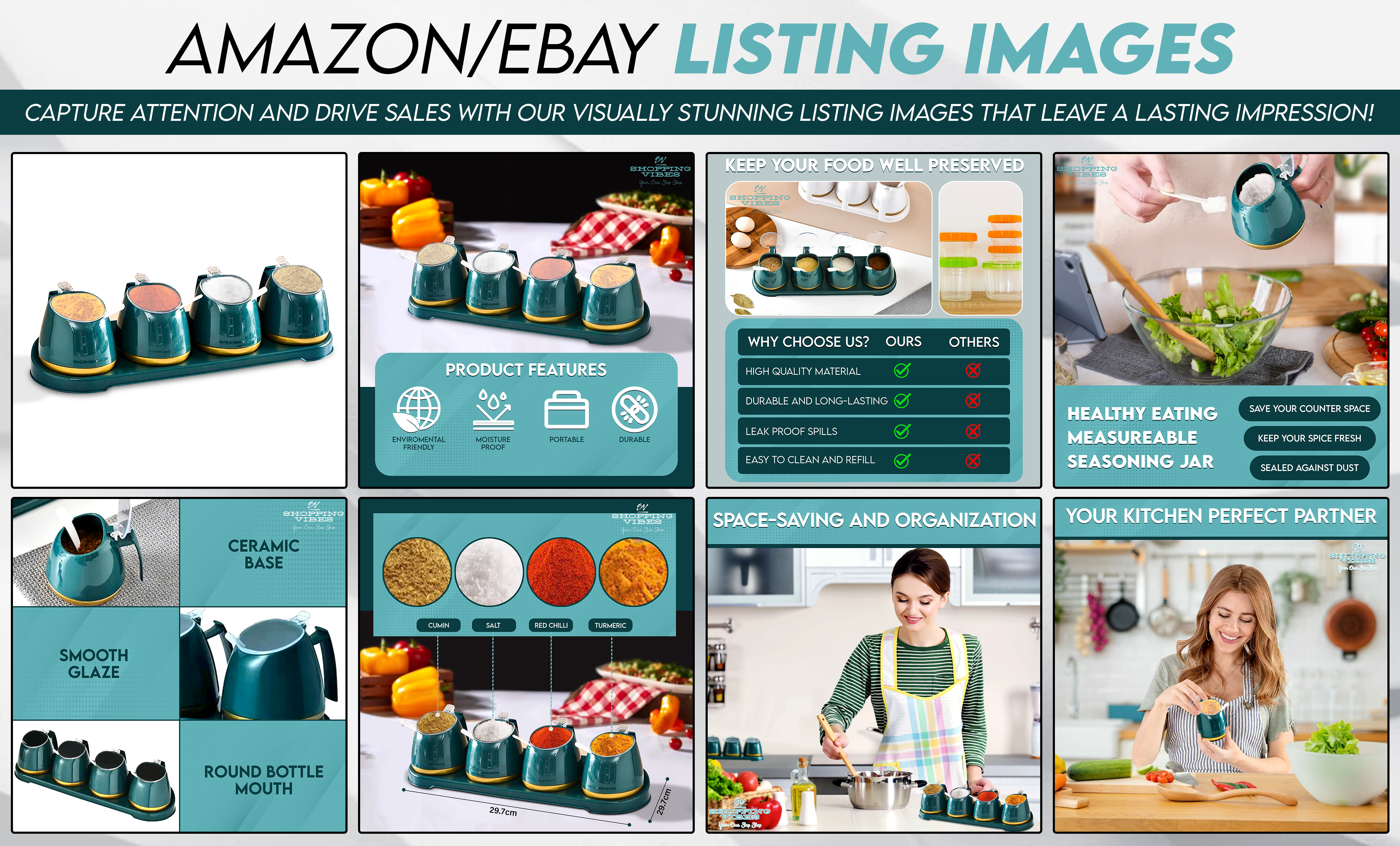 Spices Jars Set with Stand