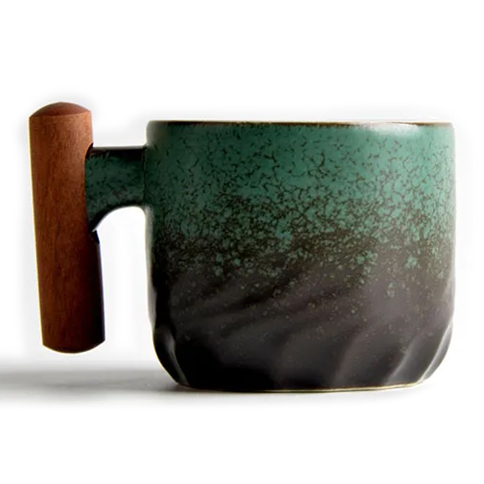 Ceramic Espresso Cup Wooden Handle