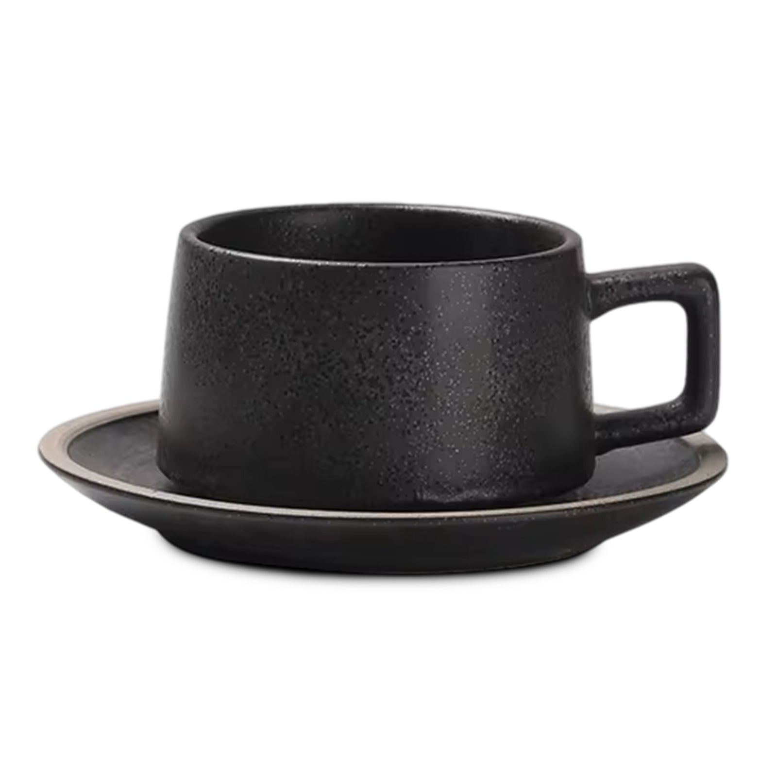 Ceramic Coffee Cup & Saucer Set