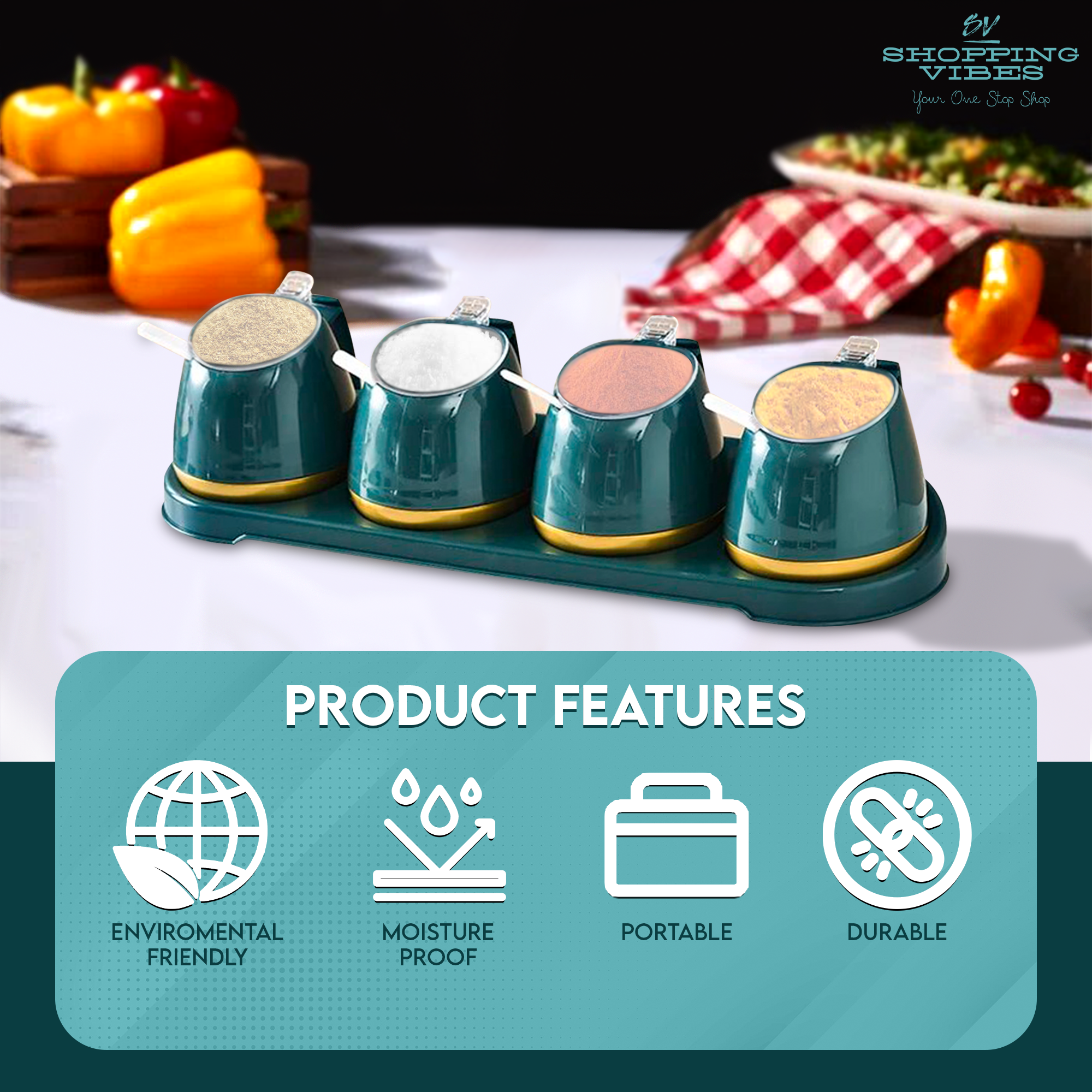 Spices Jars Set with Stand