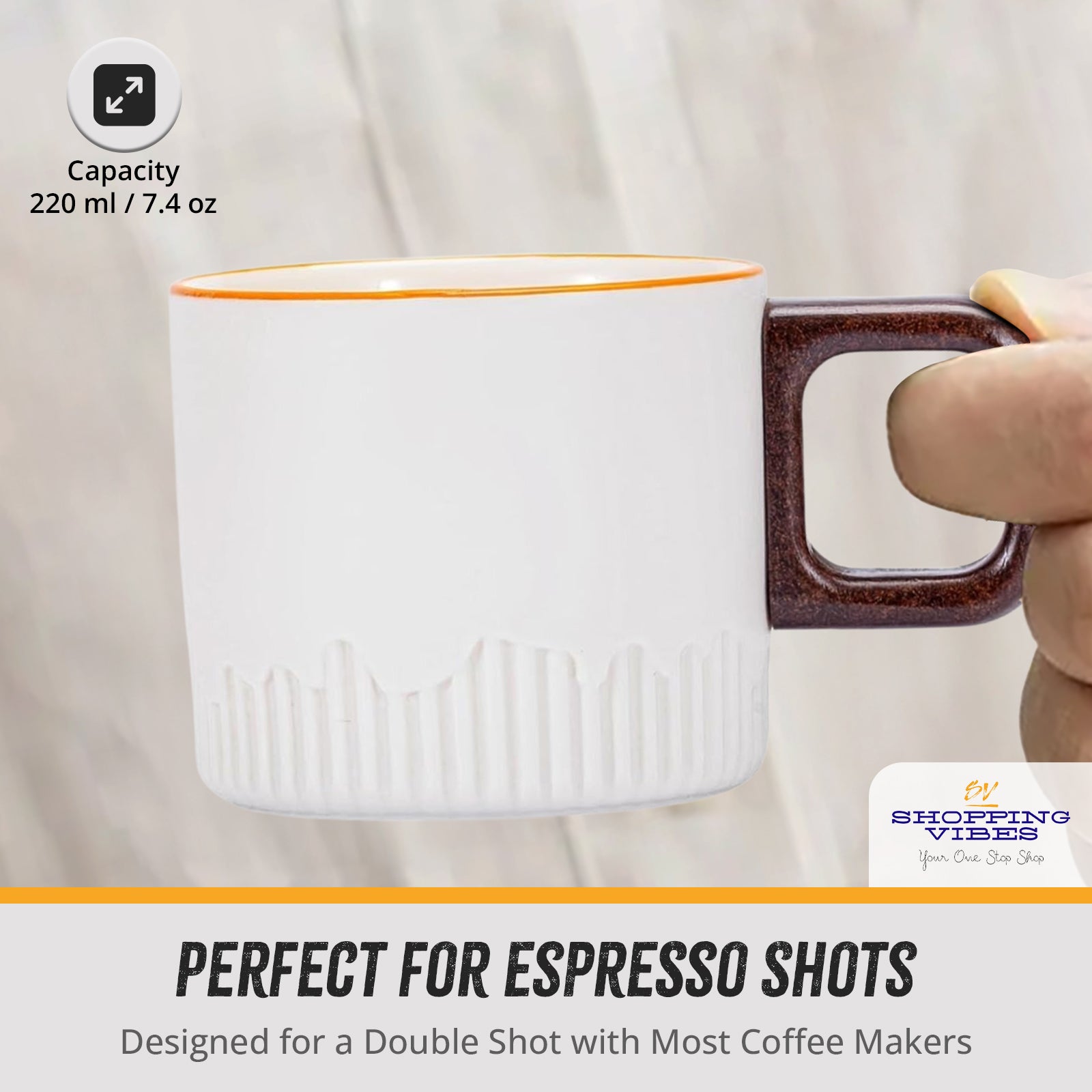 Ceramic Mug Wooden Handle