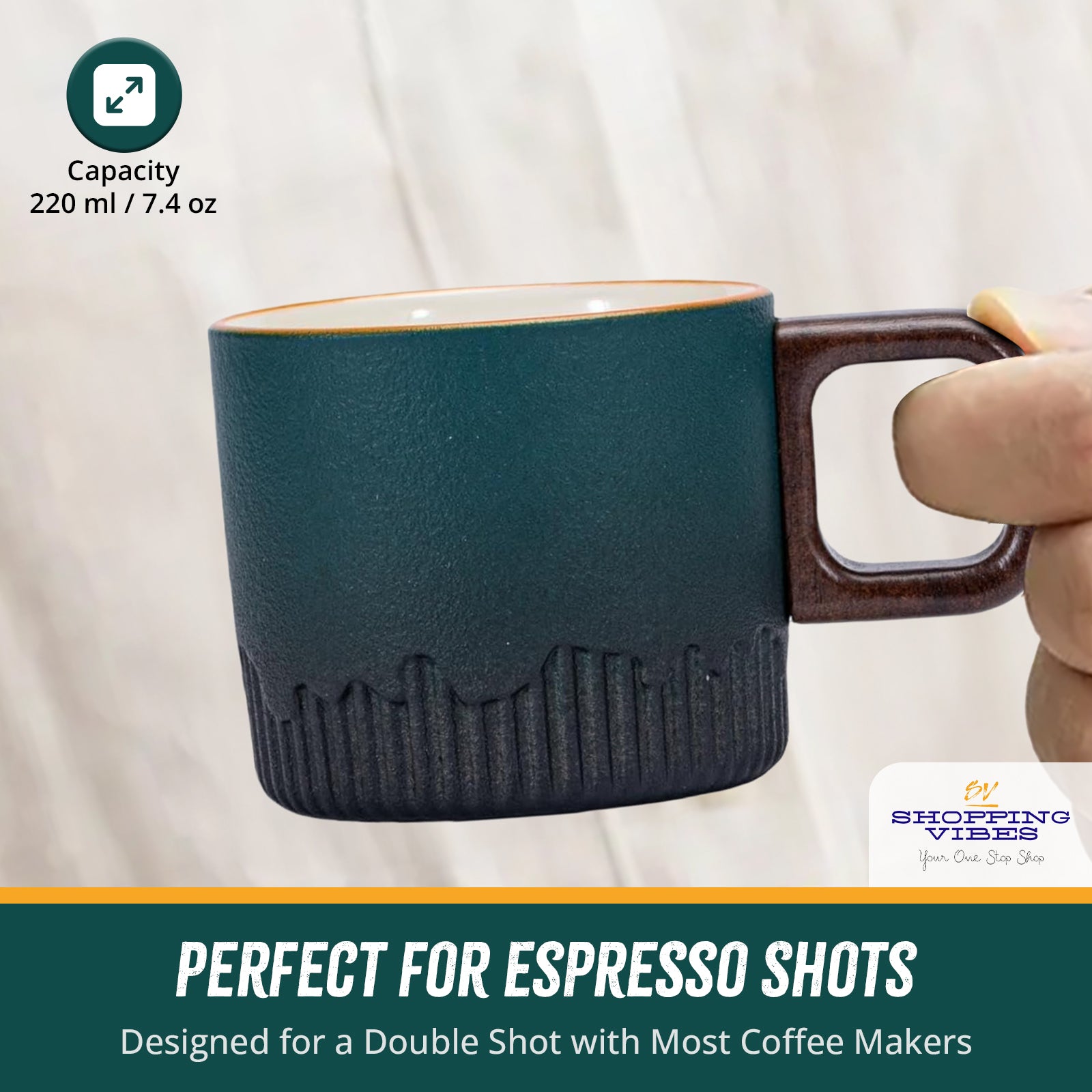 Ceramic Mug Wooden Handle