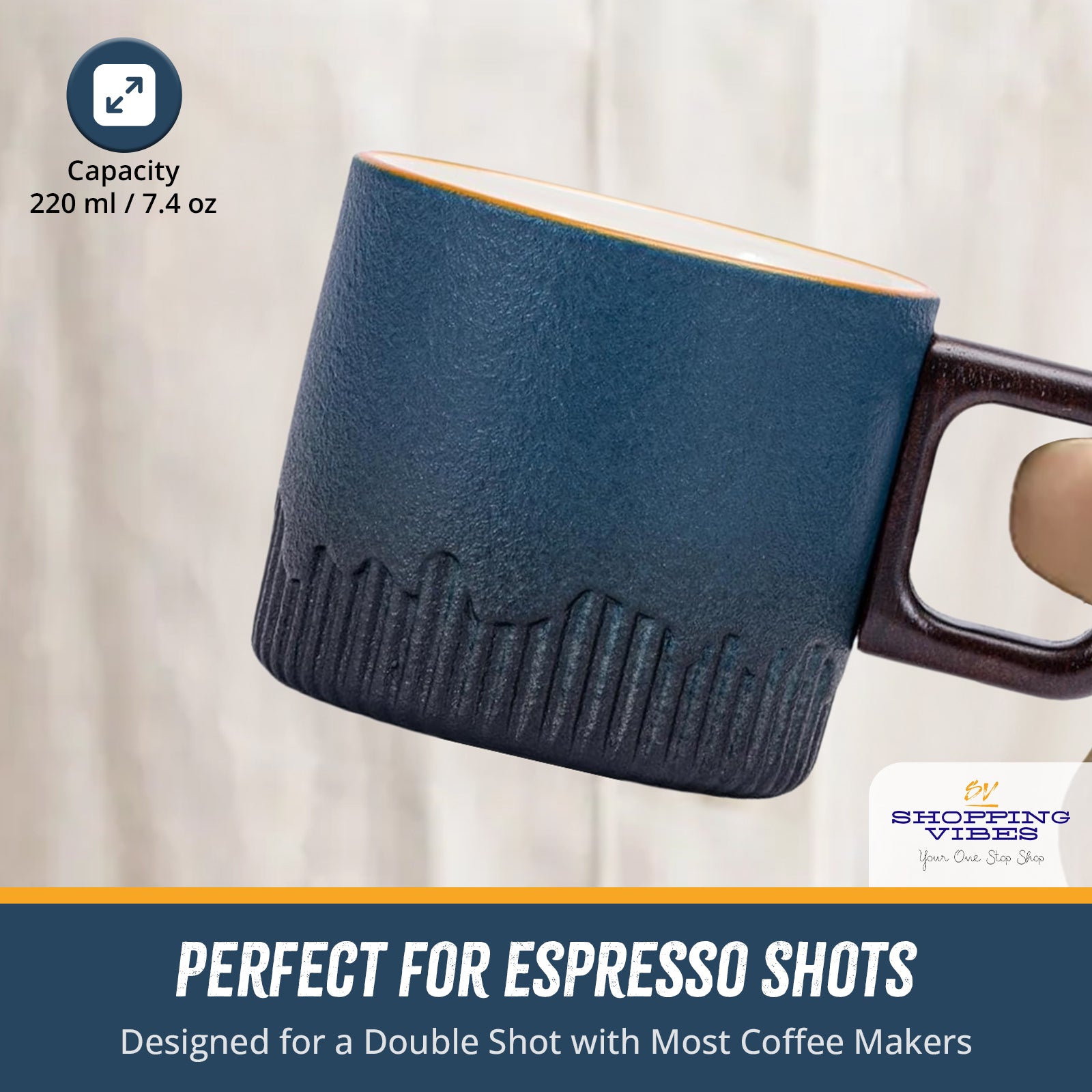 Ceramic Mug Wooden Handle