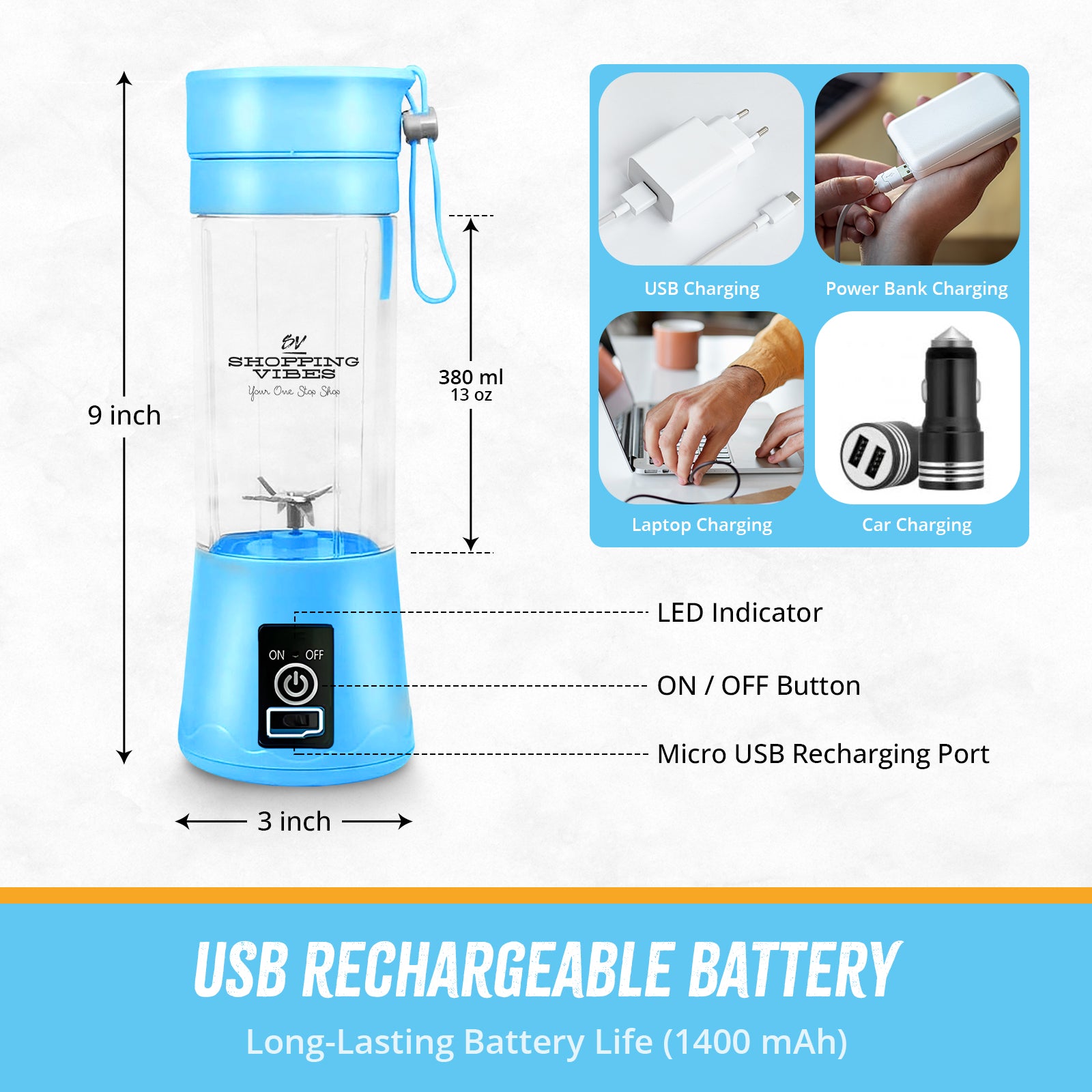 Fresh Juice Portable Blender