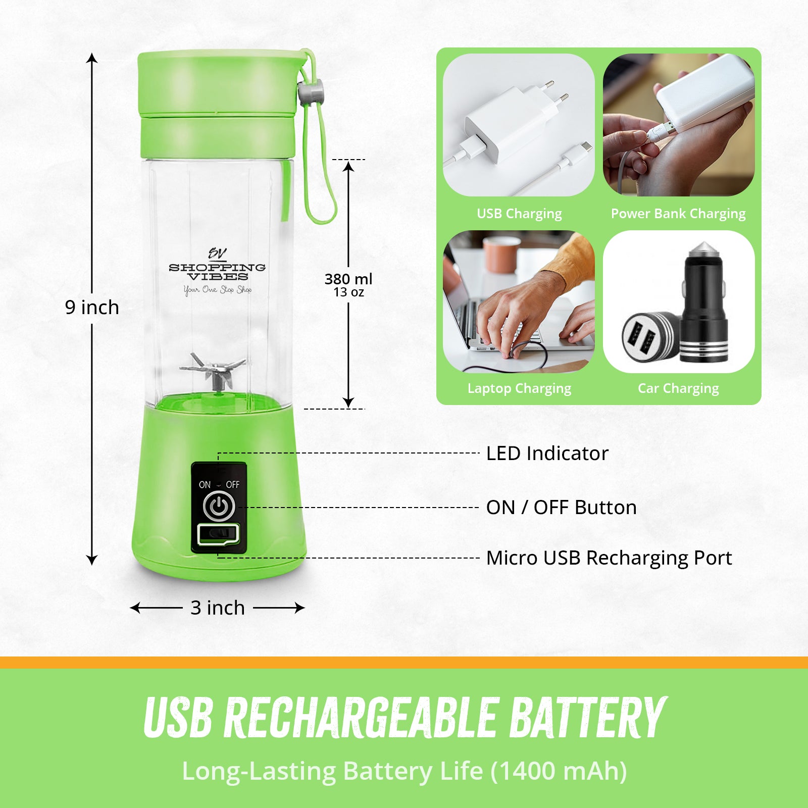 Fresh Juice Portable Blender