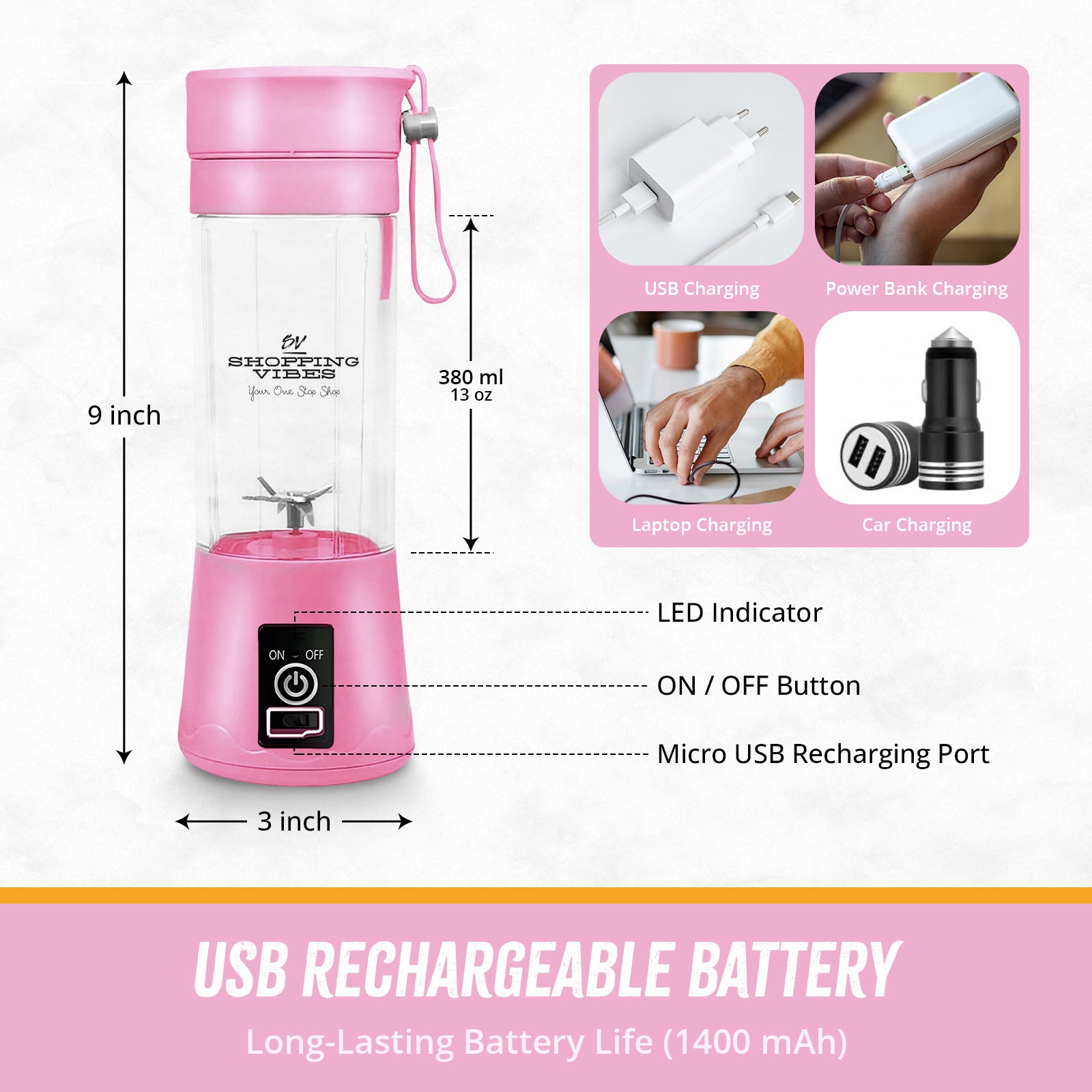 Fresh Juice Portable Blender