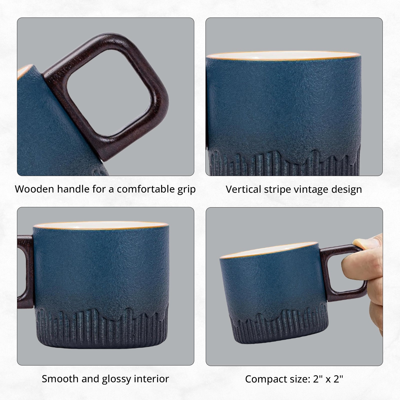 Ceramic Mug Wooden Handle