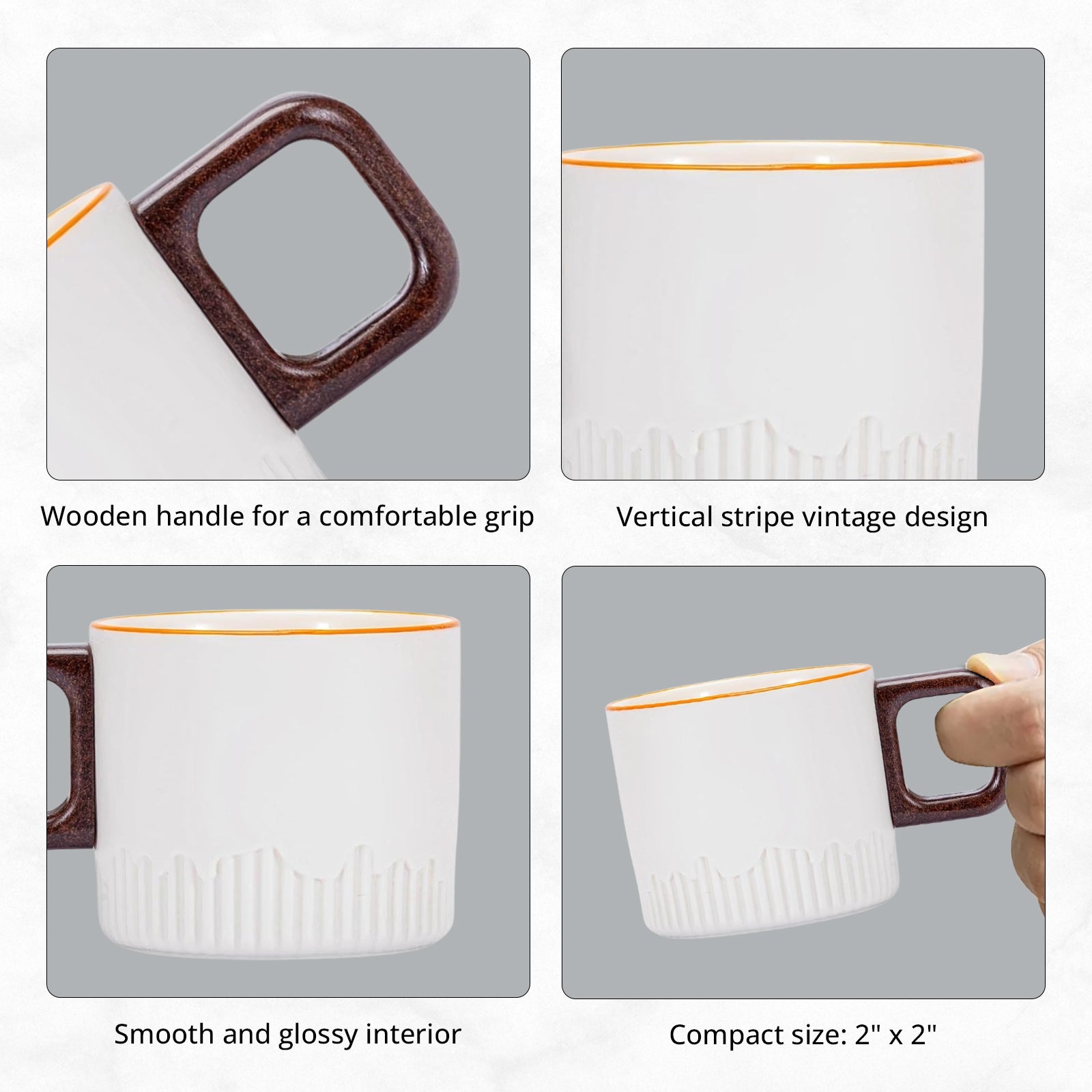 Ceramic Mug Wooden Handle