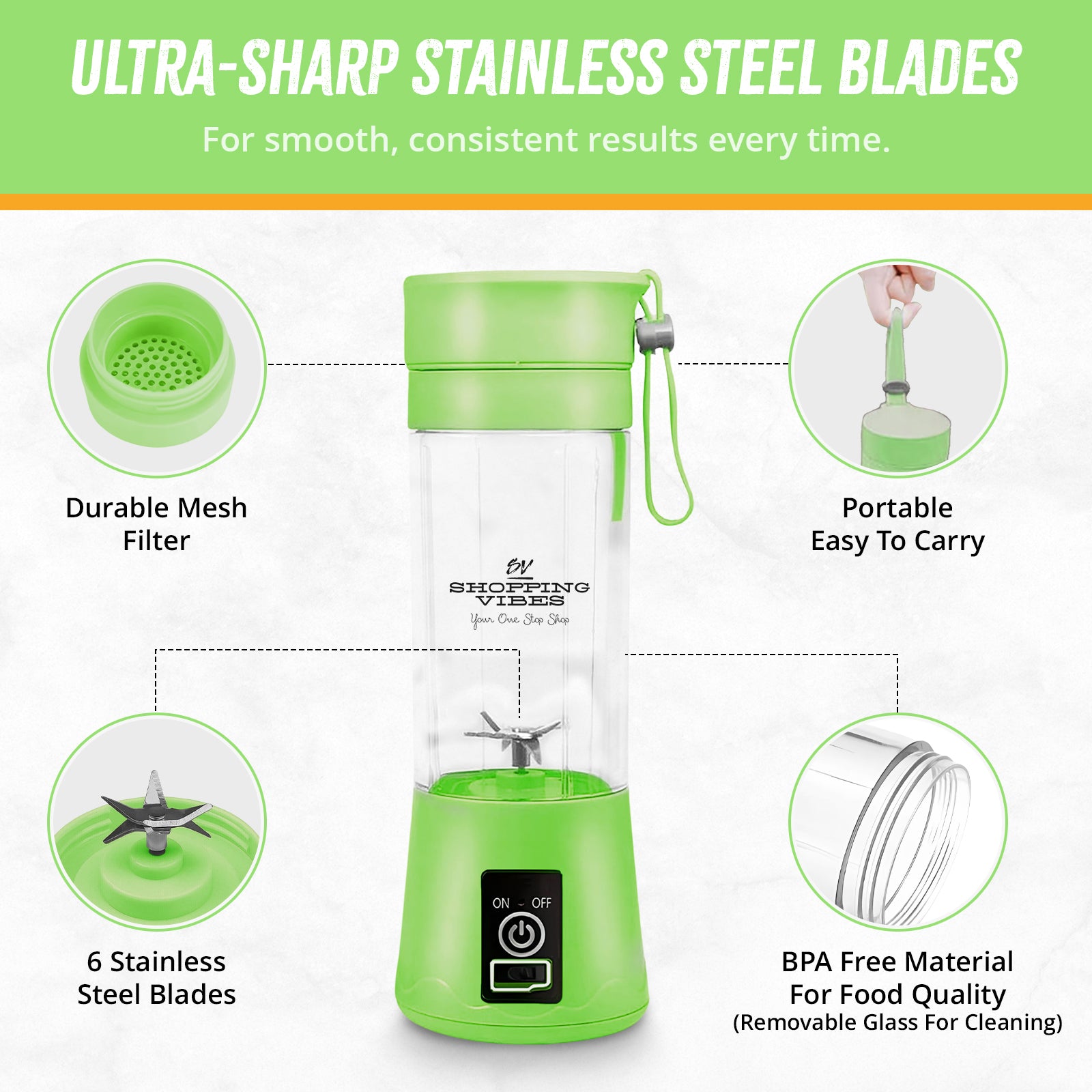 Fresh Juice Portable Blender