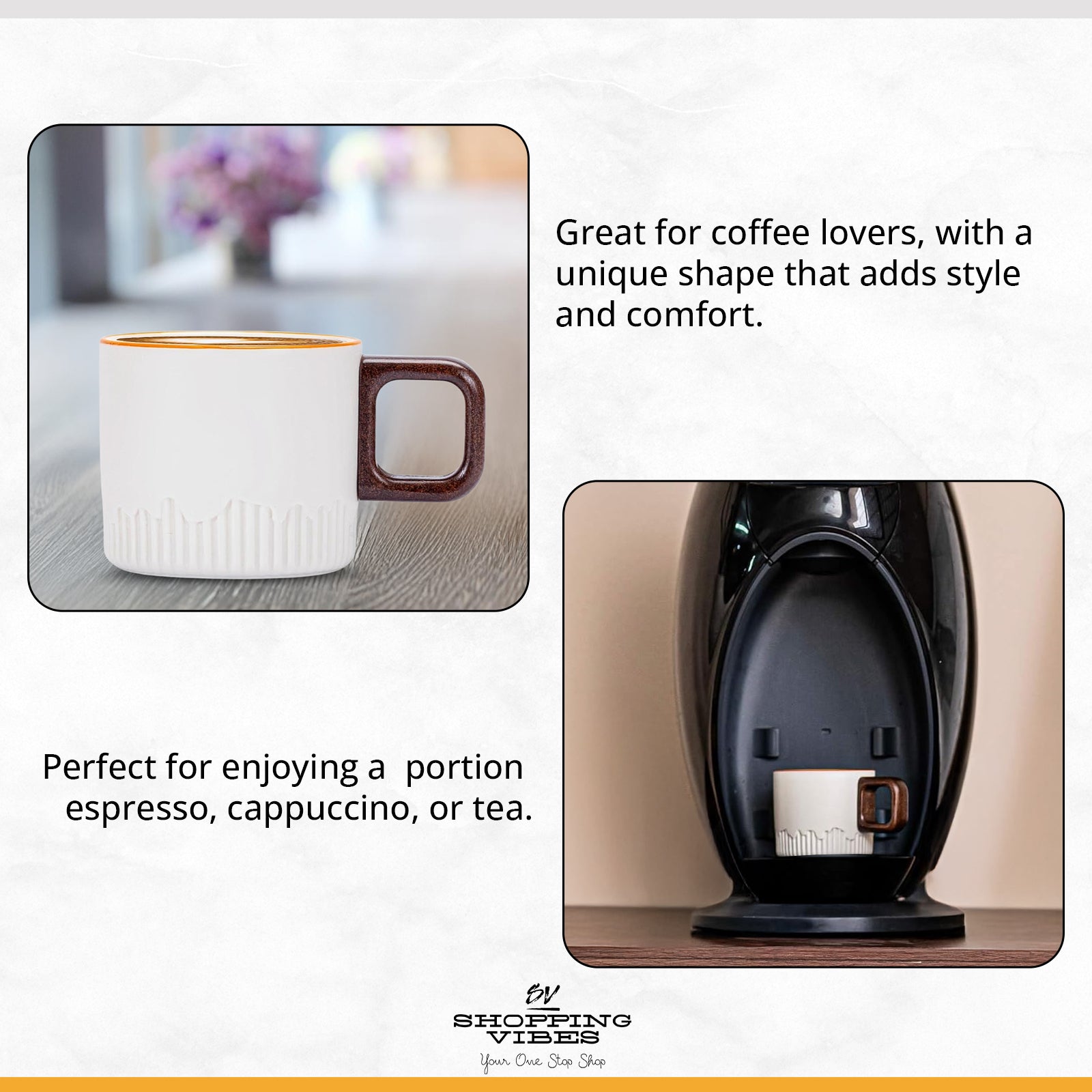 Ceramic Mug Wooden Handle