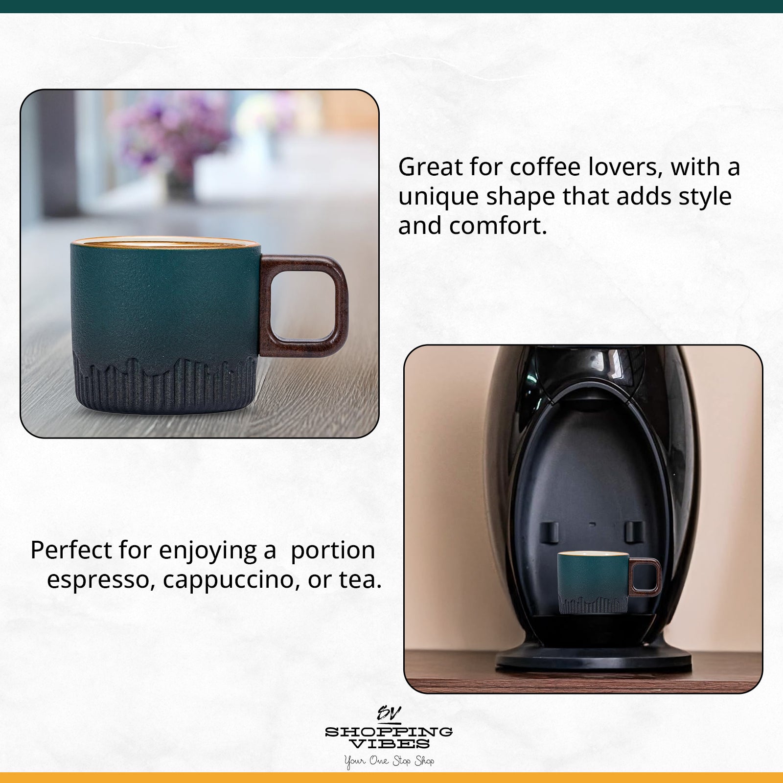 Ceramic Mug Wooden Handle