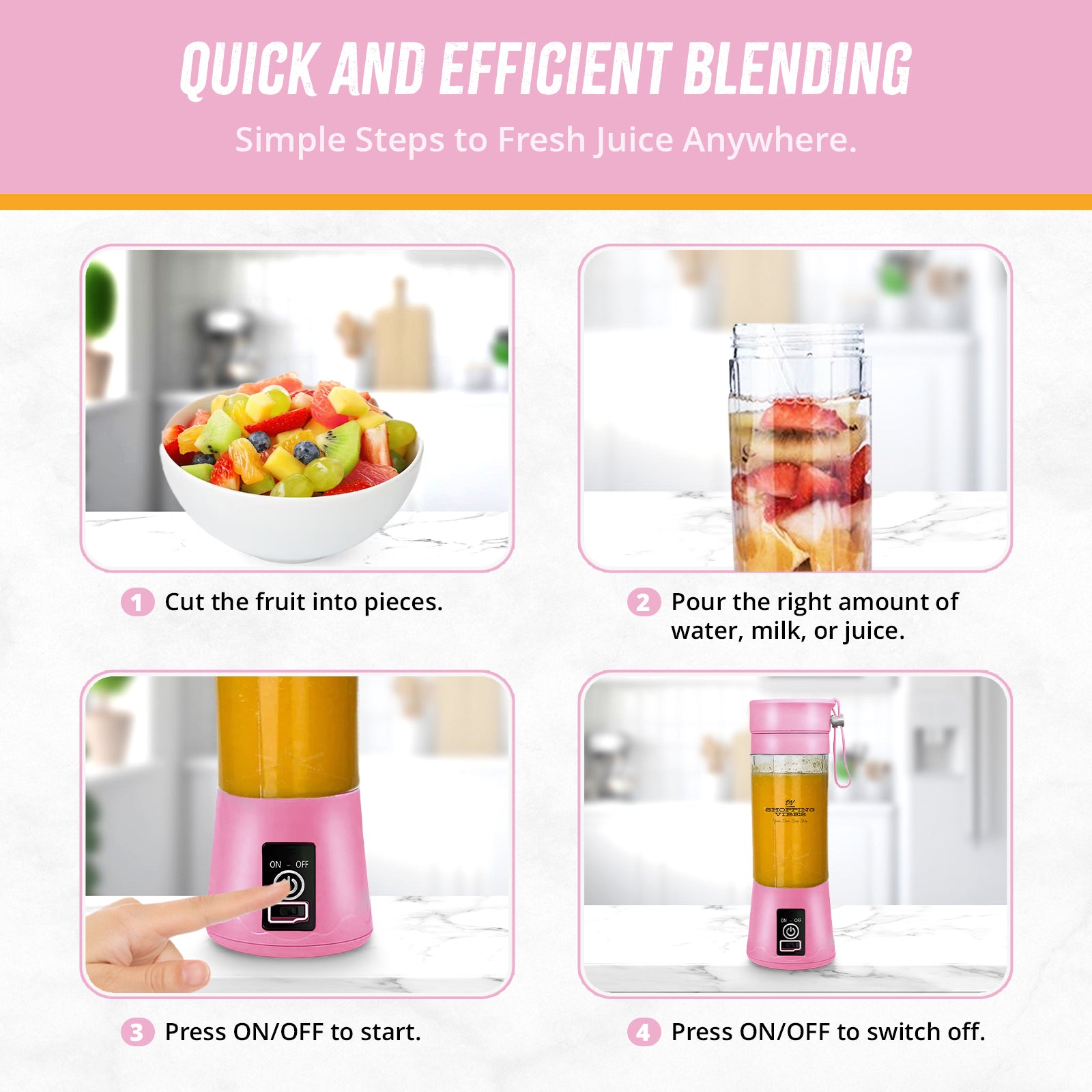 Fresh Juice Portable Blender