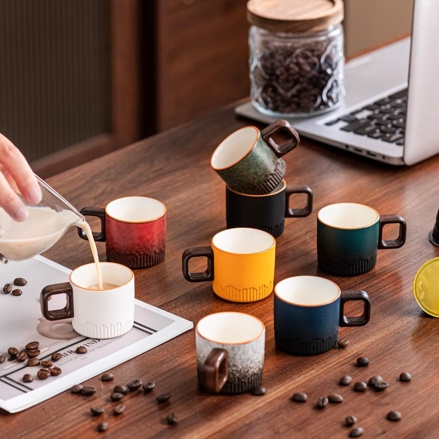 Ceramic Mug Wooden Handle