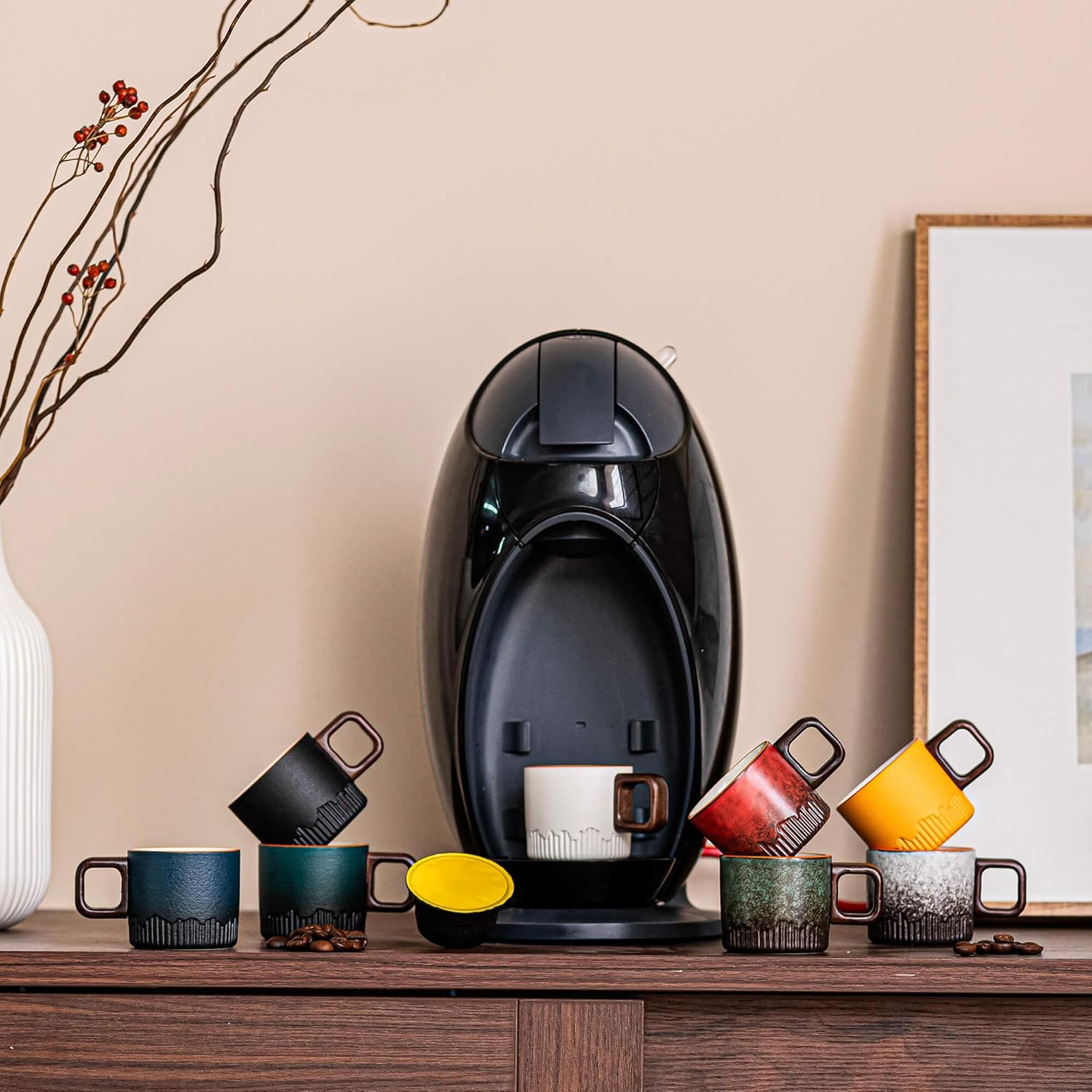 Ceramic Mug Wooden Handle