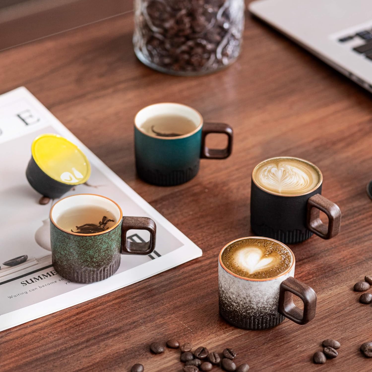 Ceramic Mug Wooden Handle