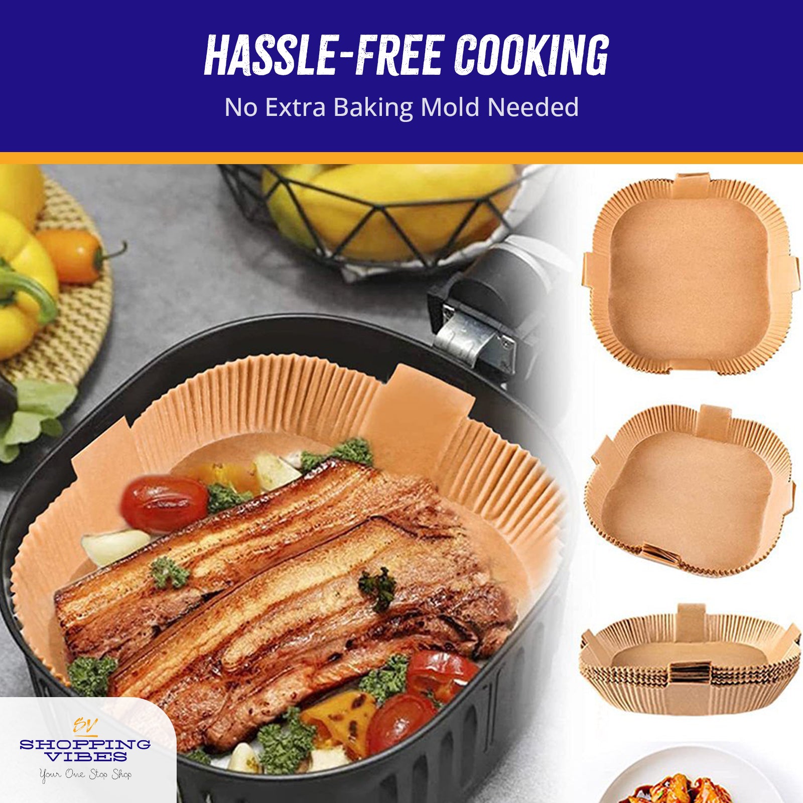 Air Fryer Parchment Papers - Set of 50 pcs